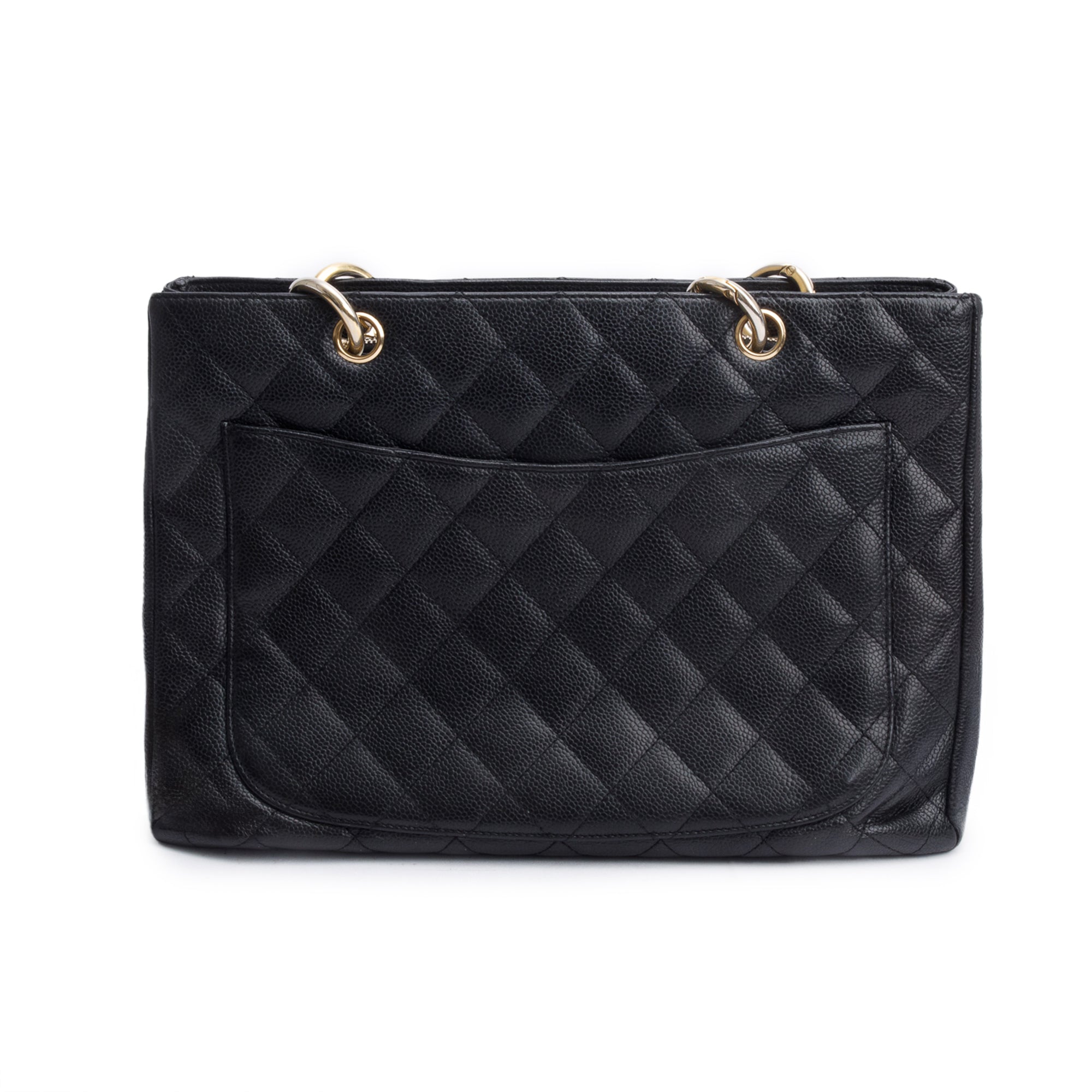 Chanel Black Caviar Leather Grand Shopping Tote (GST)