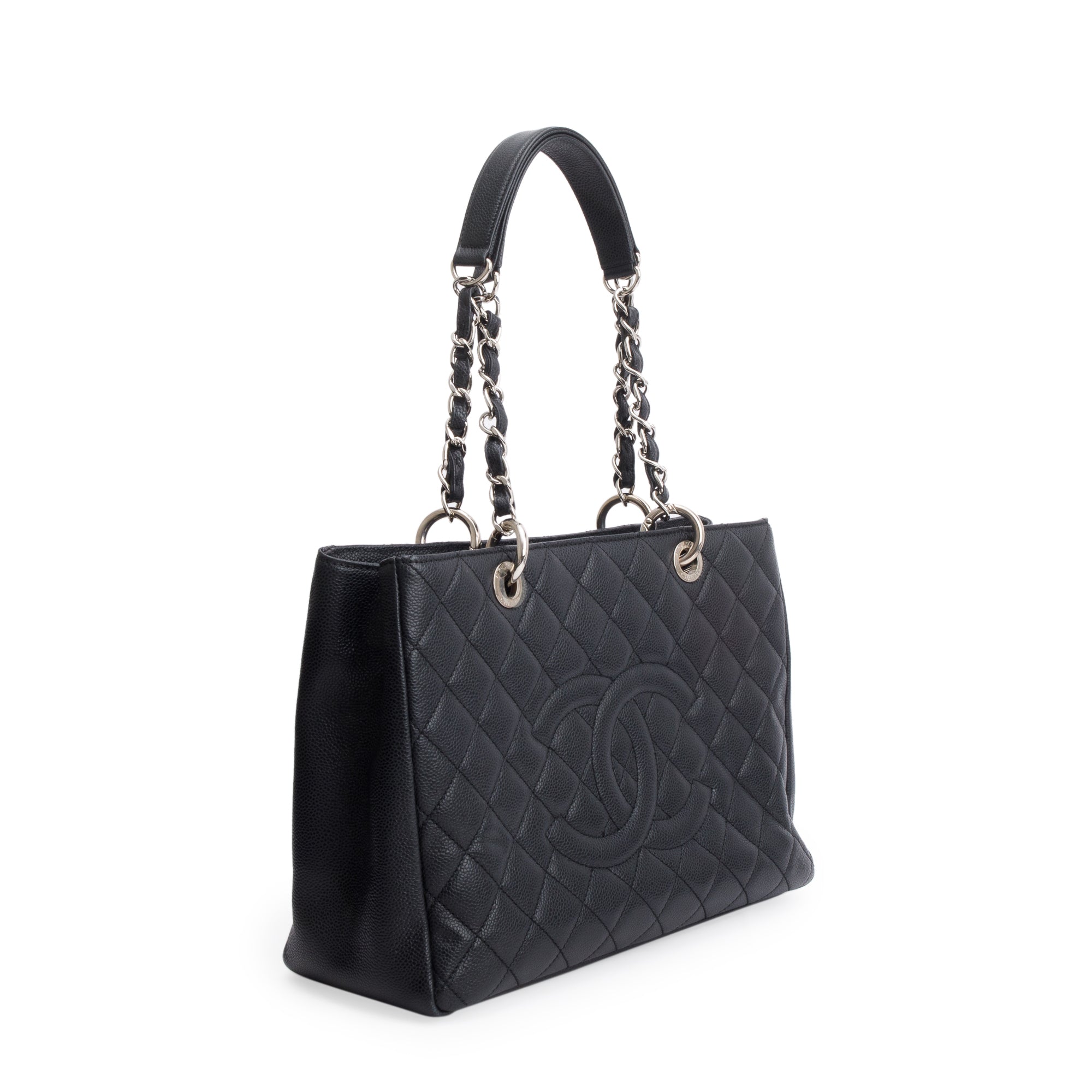 Chanel Black Caviar Leather Grand Shopping Tote (GST)