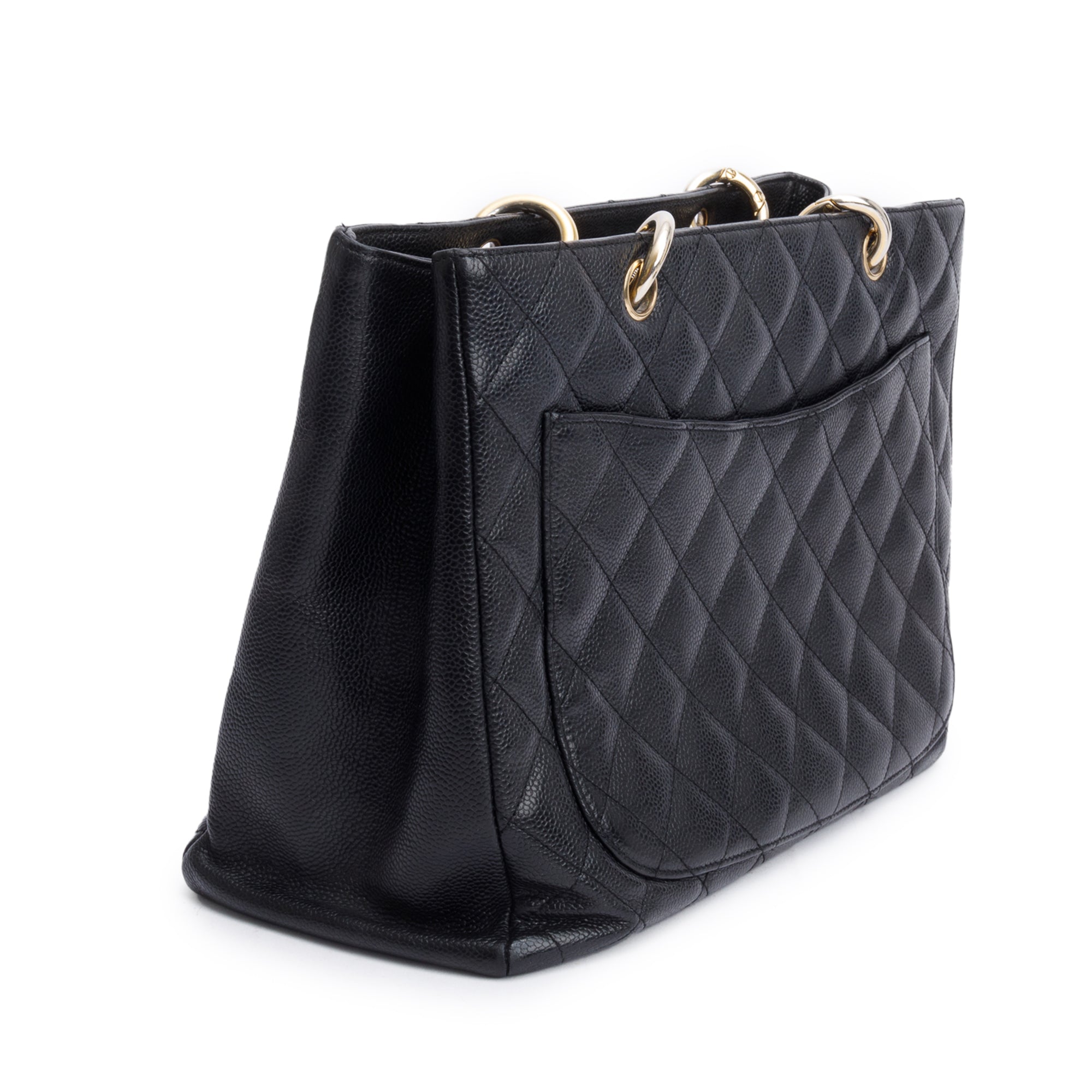 Chanel Black Caviar Leather Grand Shopping Tote (GST)