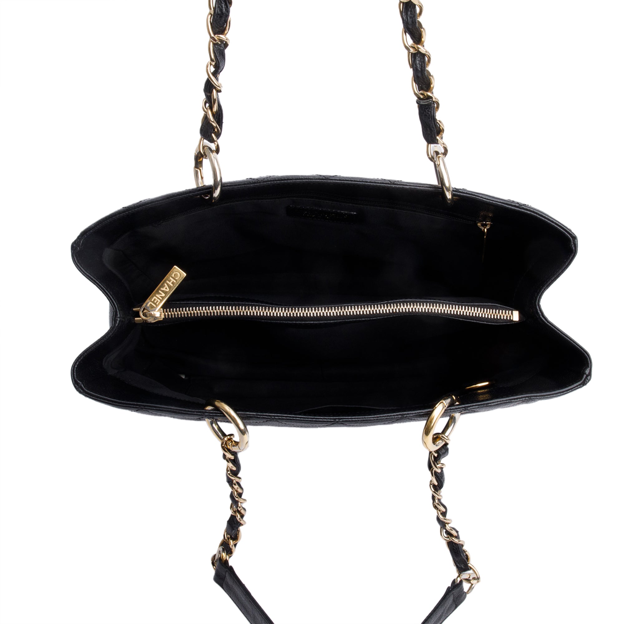 Chanel Black Caviar Leather Grand Shopping Tote (GST)
