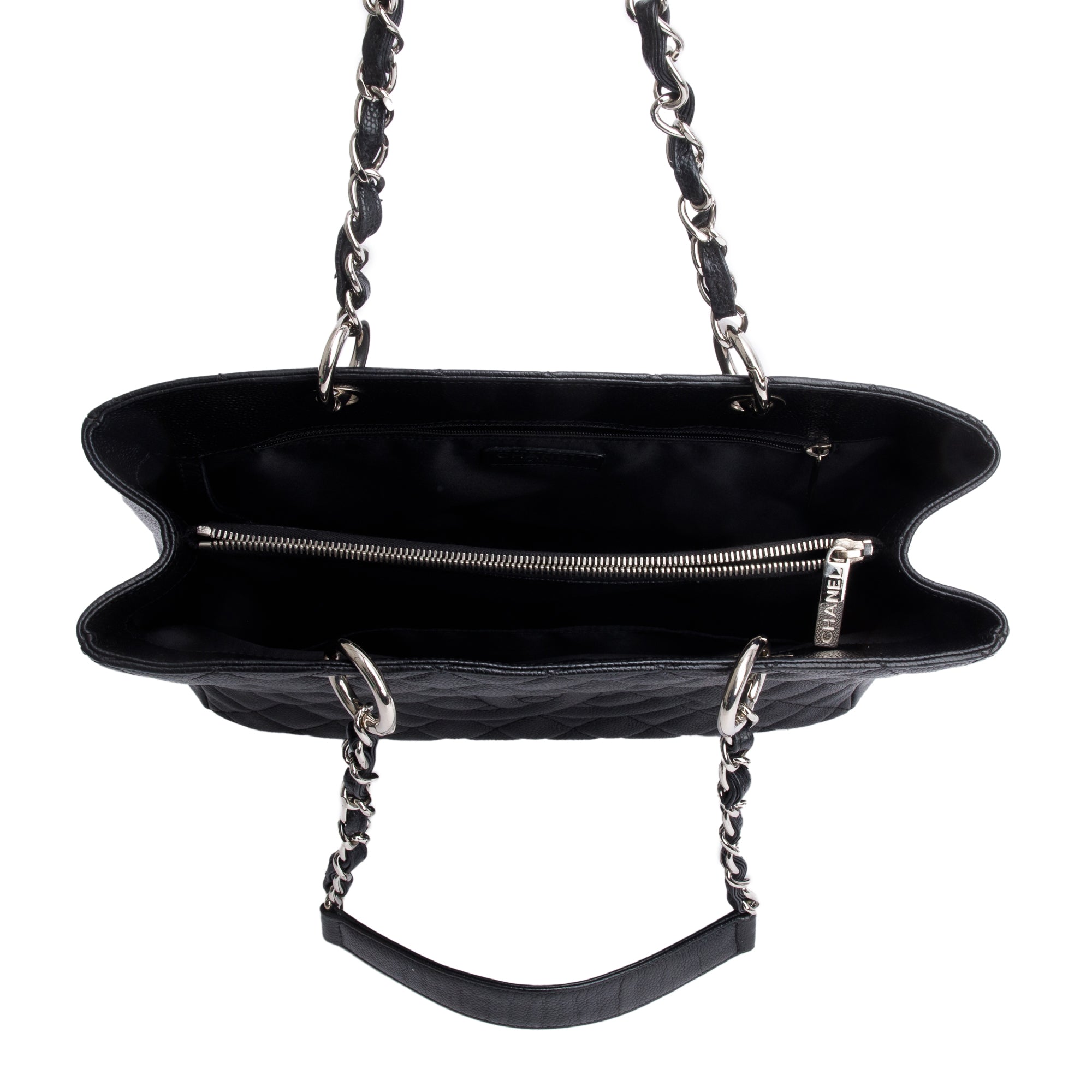 Chanel Black Caviar Leather Grand Shopping Tote (GST) w/ Authenticity Card