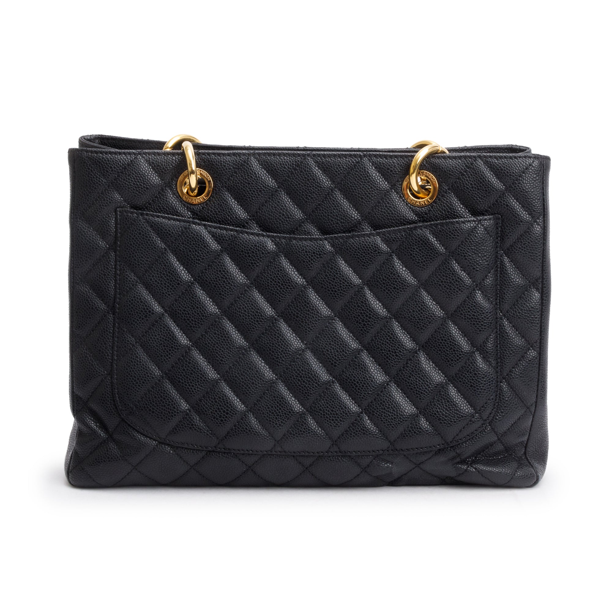 Chanel Black Caviar Leather Grand Shopping Tote (GST) w/ Authenticity Card & Receipt