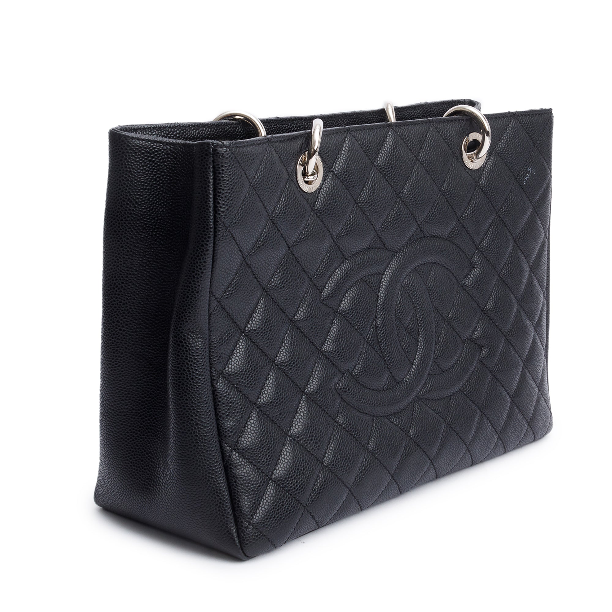 Chanel Black Caviar Leather Grand Shopping Tote (GST) w/ Authenticity Card & Reciept