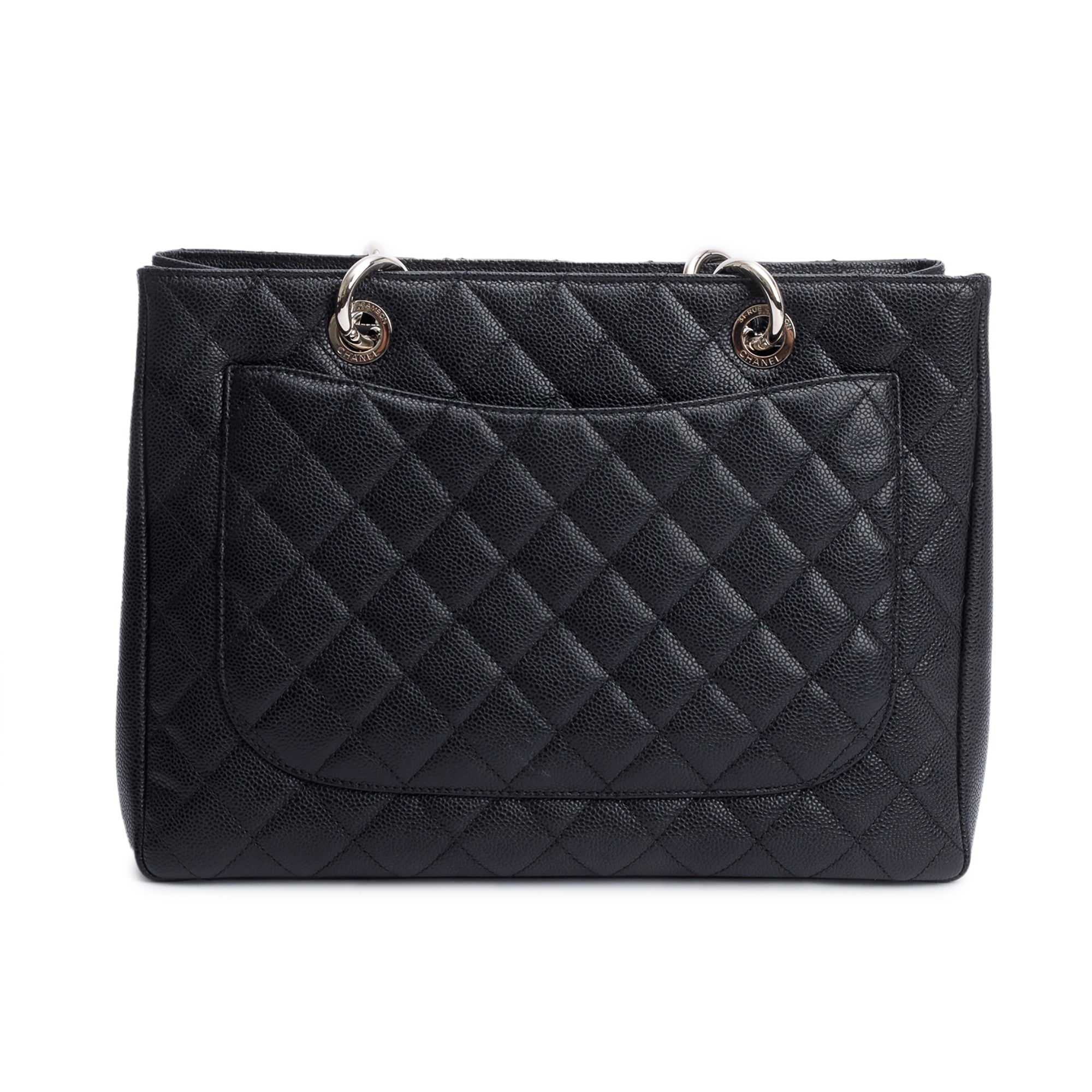 Chanel Black Caviar Leather Grand Shopping Tote (GST) w/ Authenticity Card & Reciept