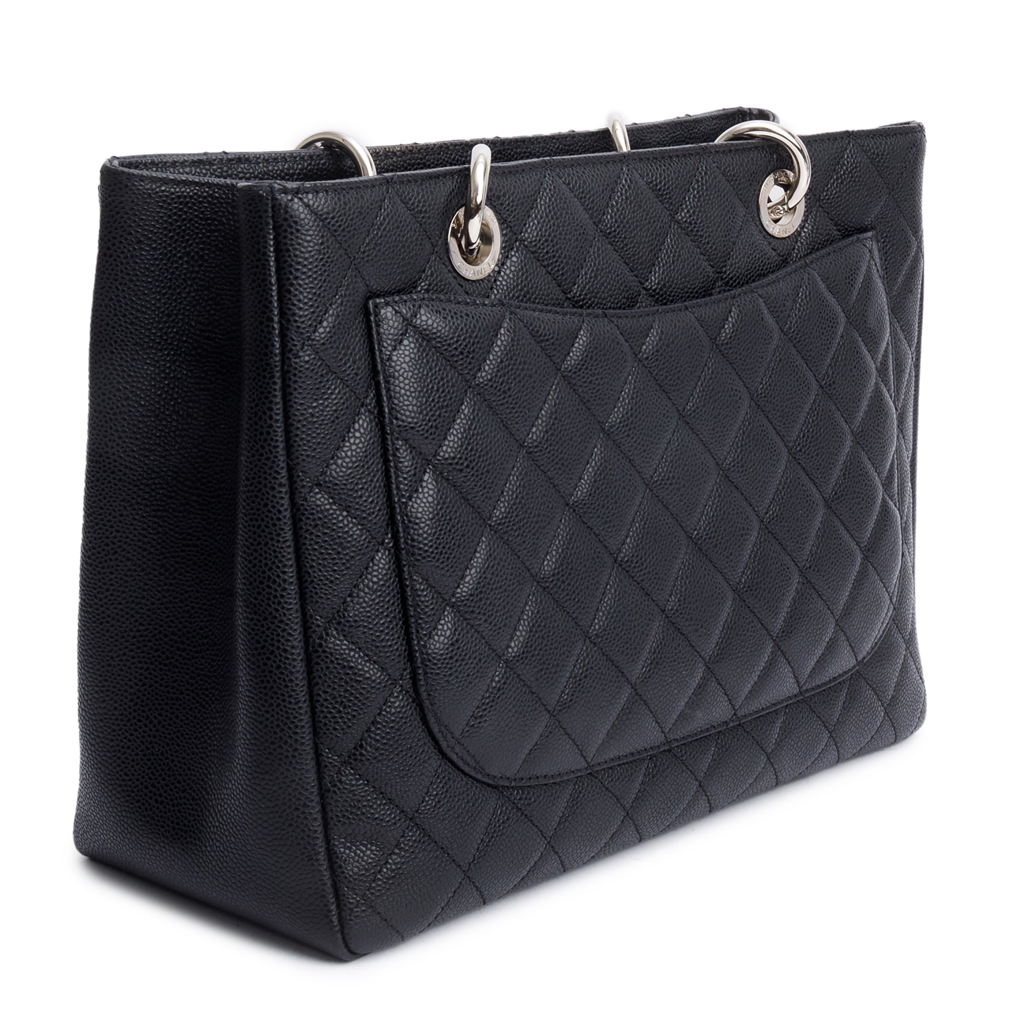 Chanel Black Caviar Leather Grand Shopping Tote (GST) w/ Authenticity Card & Reciept