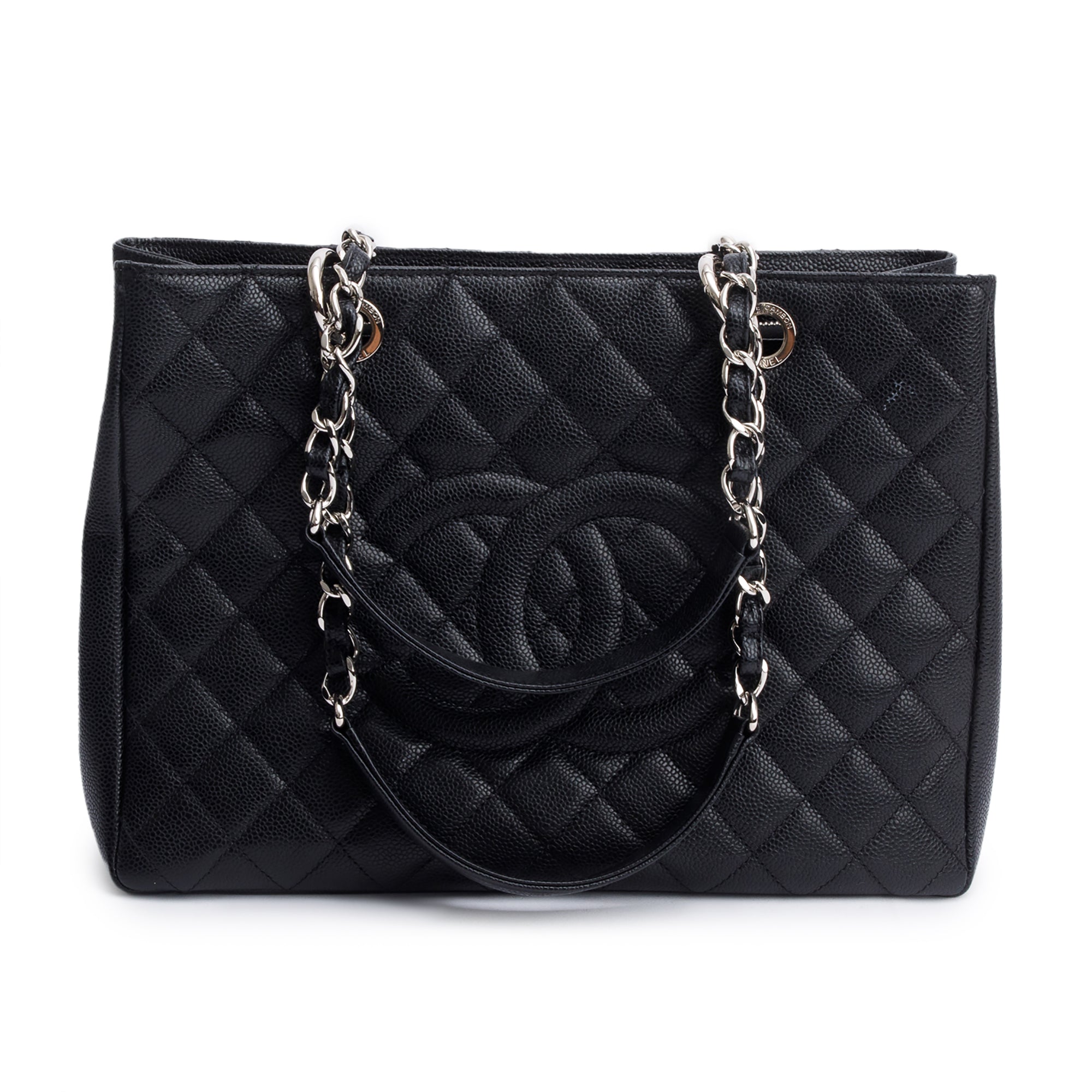 Chanel Black Caviar Leather Grand Shopping Tote (GST) w/ Authenticity Card & Reciept