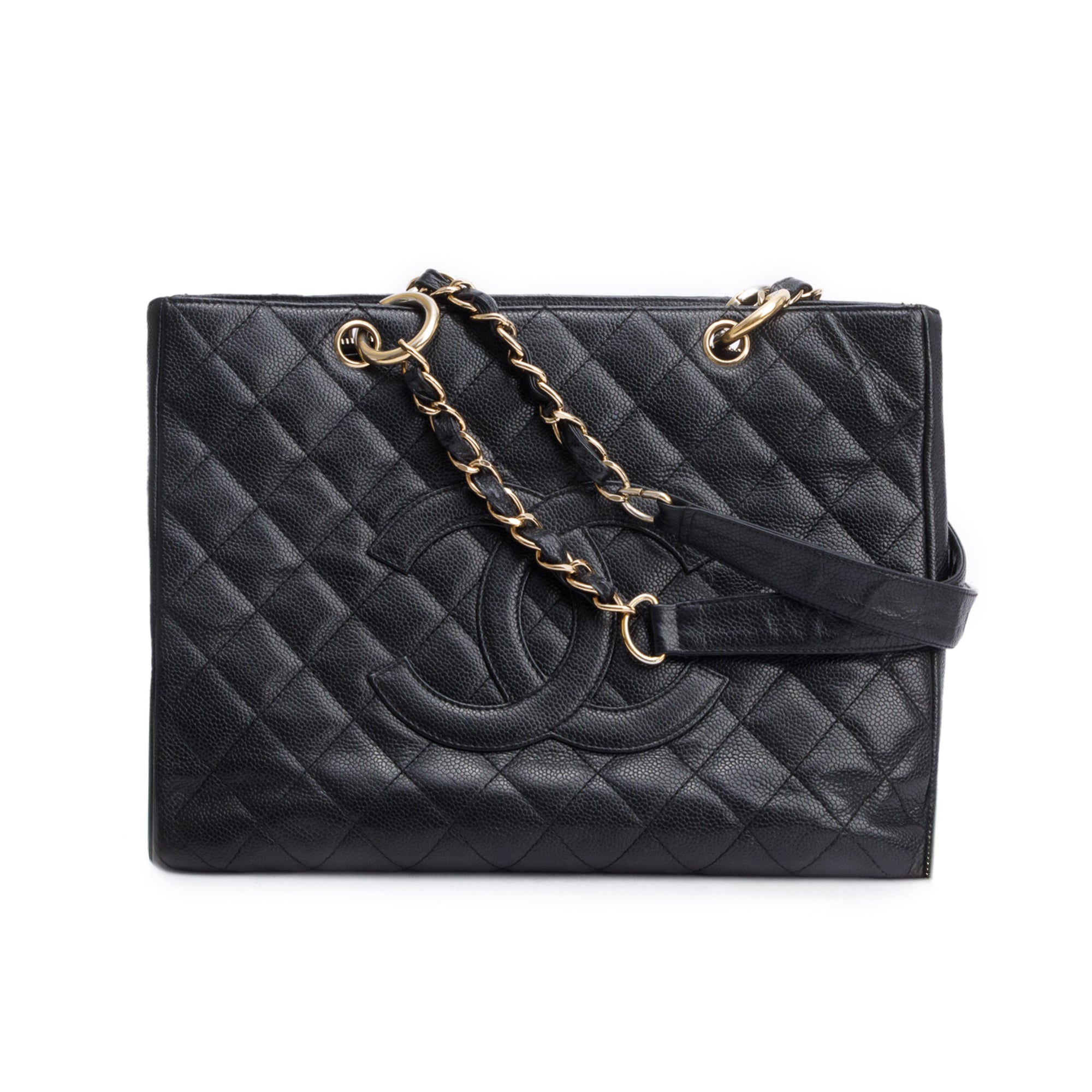 Chanel Black Caviar Leather Grand Shopping Tote (GST)