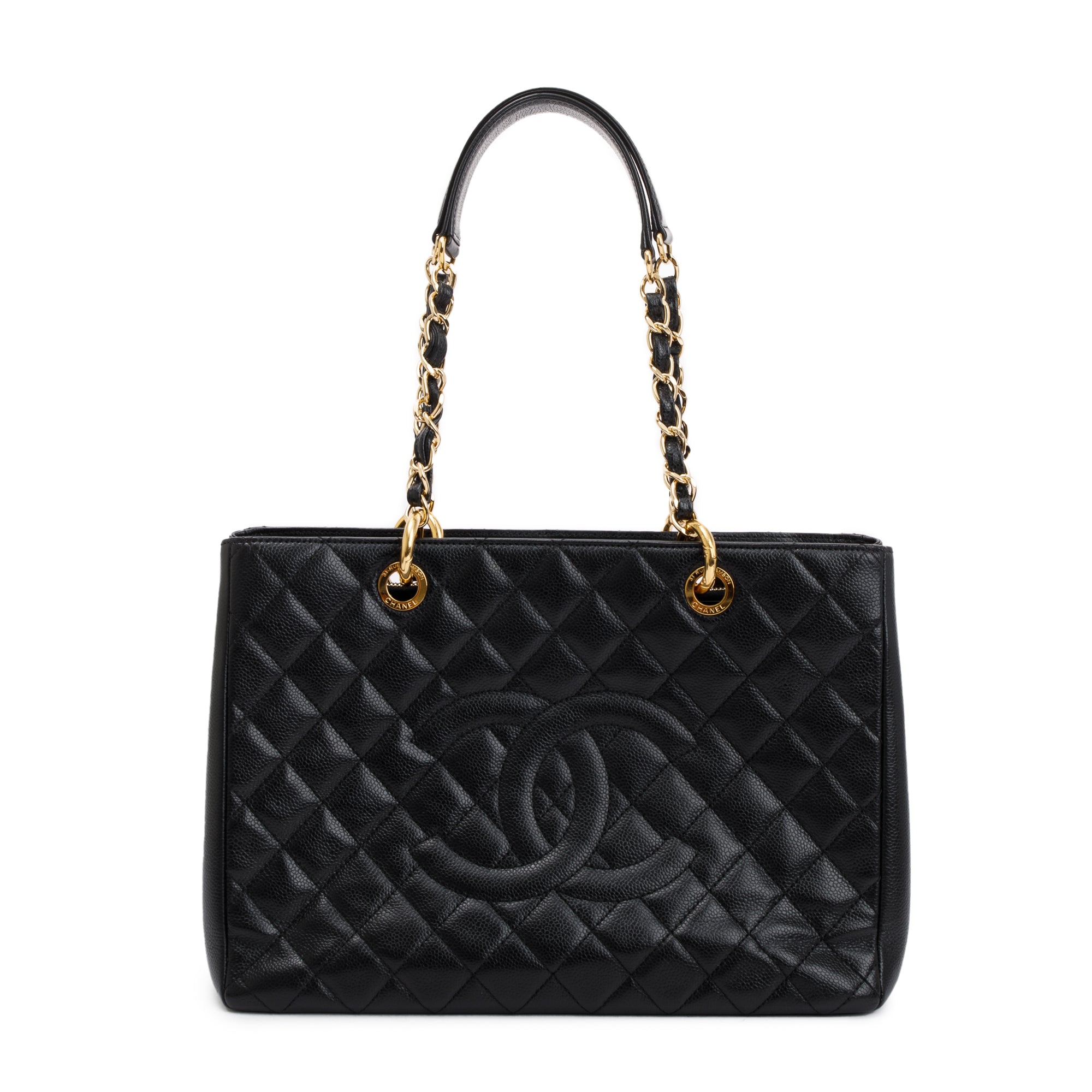 Chanel Black Caviar Leather Grand Shopping Tote (GST)