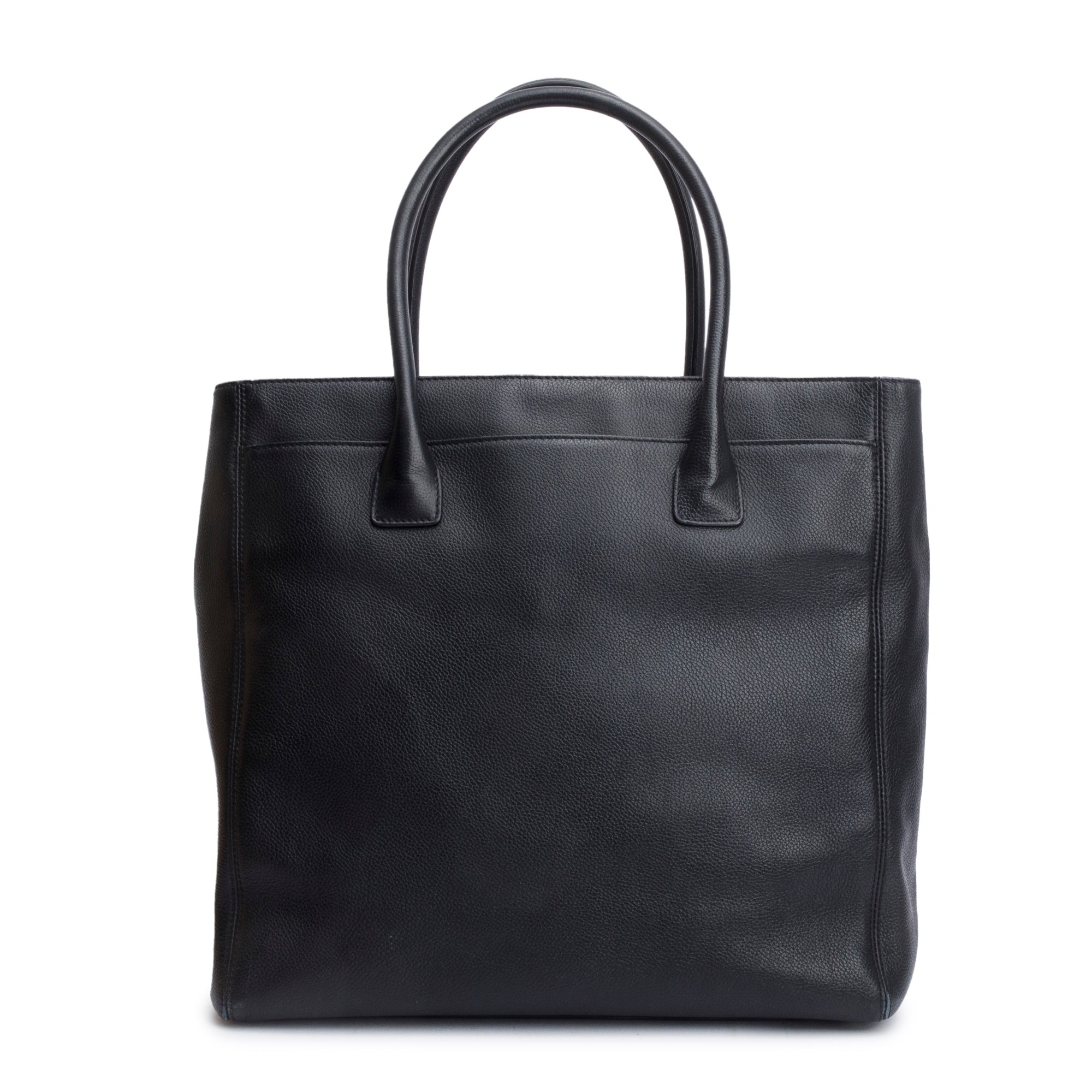 Chanel Black Caviar Leather Medium Tall Cerf Tote