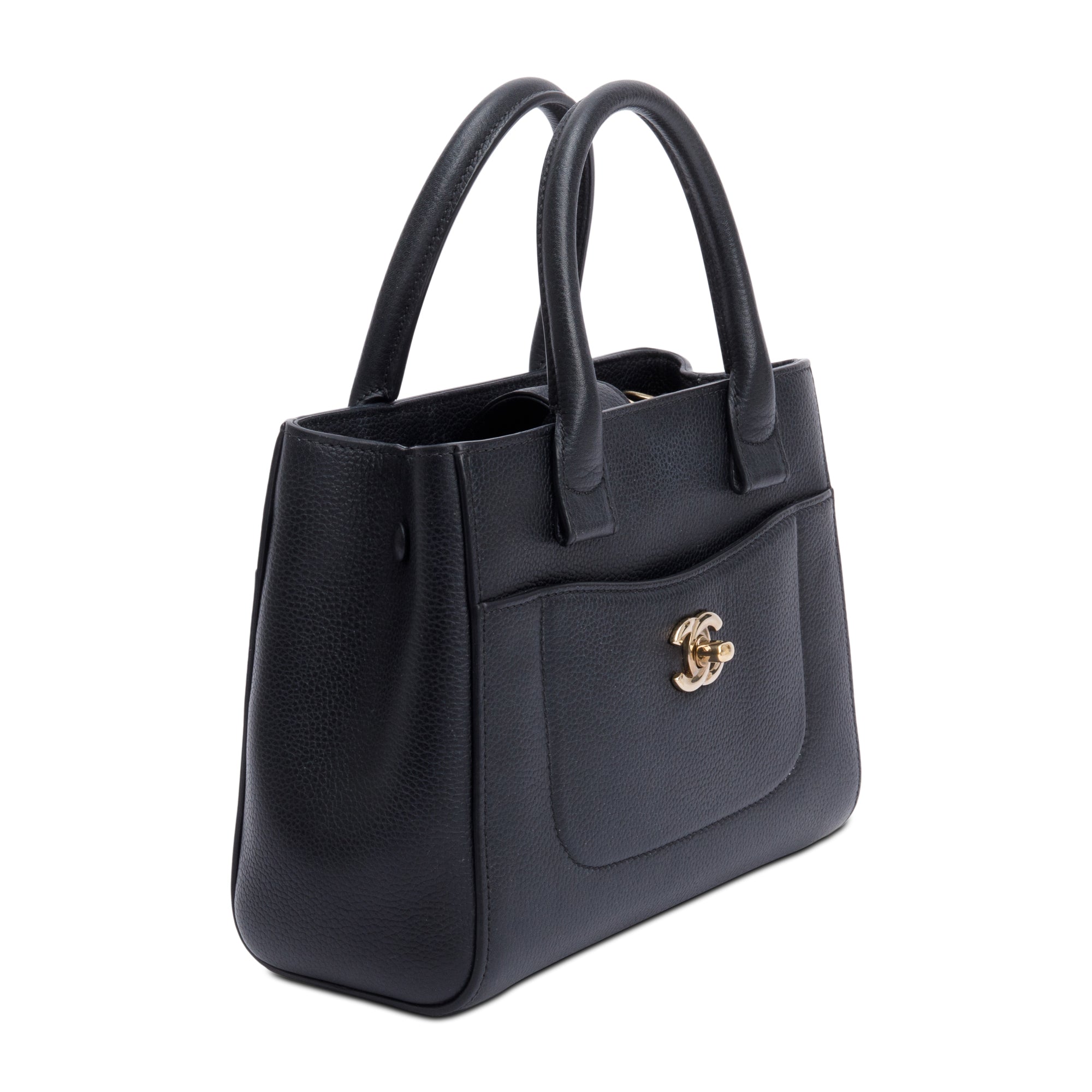 Chanel Black Caviar Leather Mini Neo Executive Tote w/ Strap & Authenticity Card