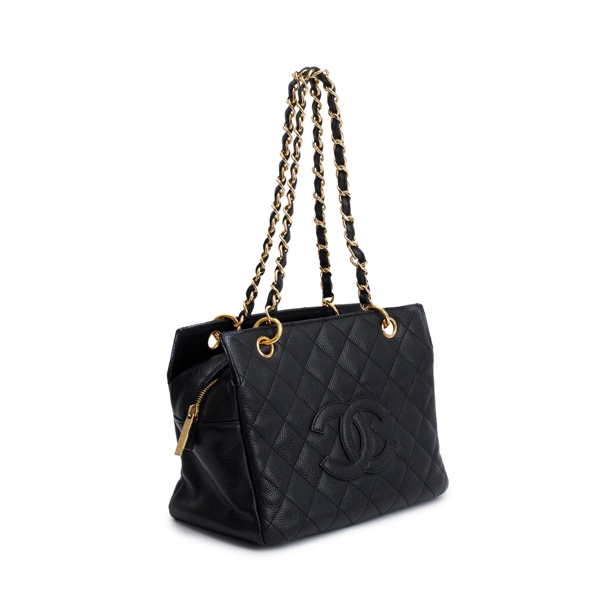 Chanel Black Caviar Leather Petite Timeless Tote w/ Box & Authenticity Card