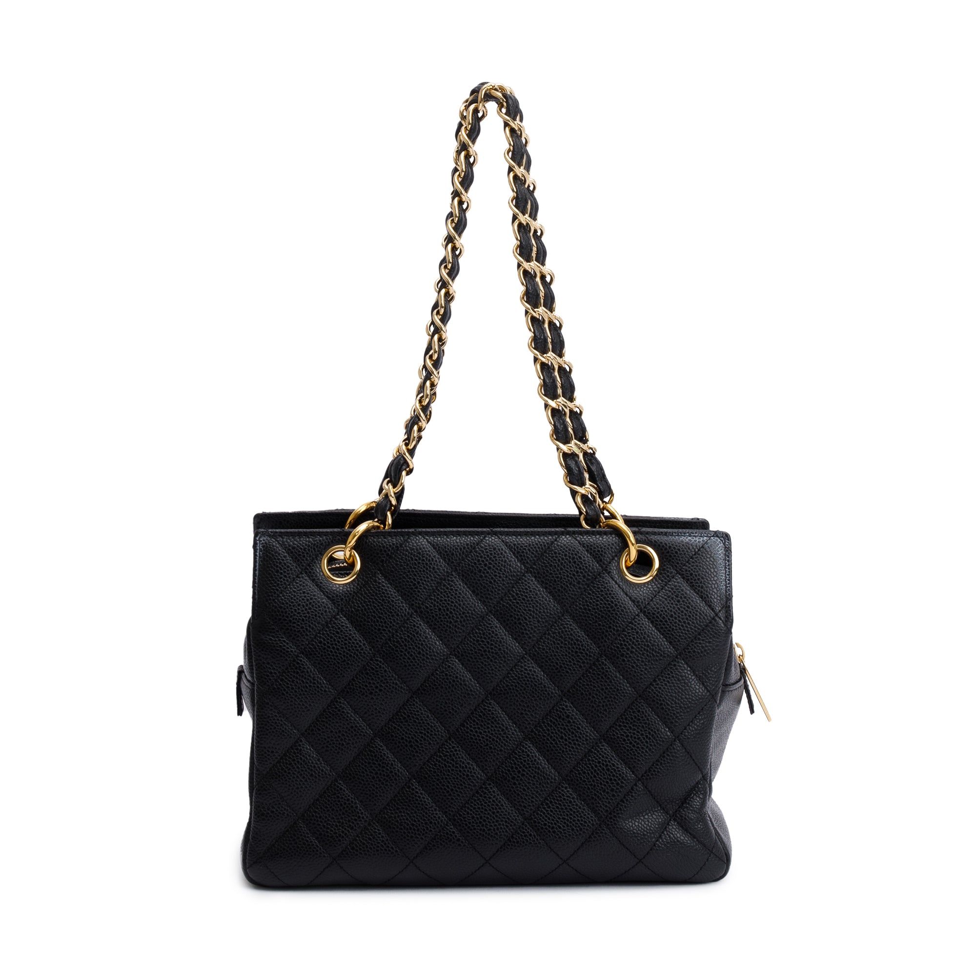 Chanel Black Caviar Leather Petite Timeless Tote w/ Box & Authenticity Card