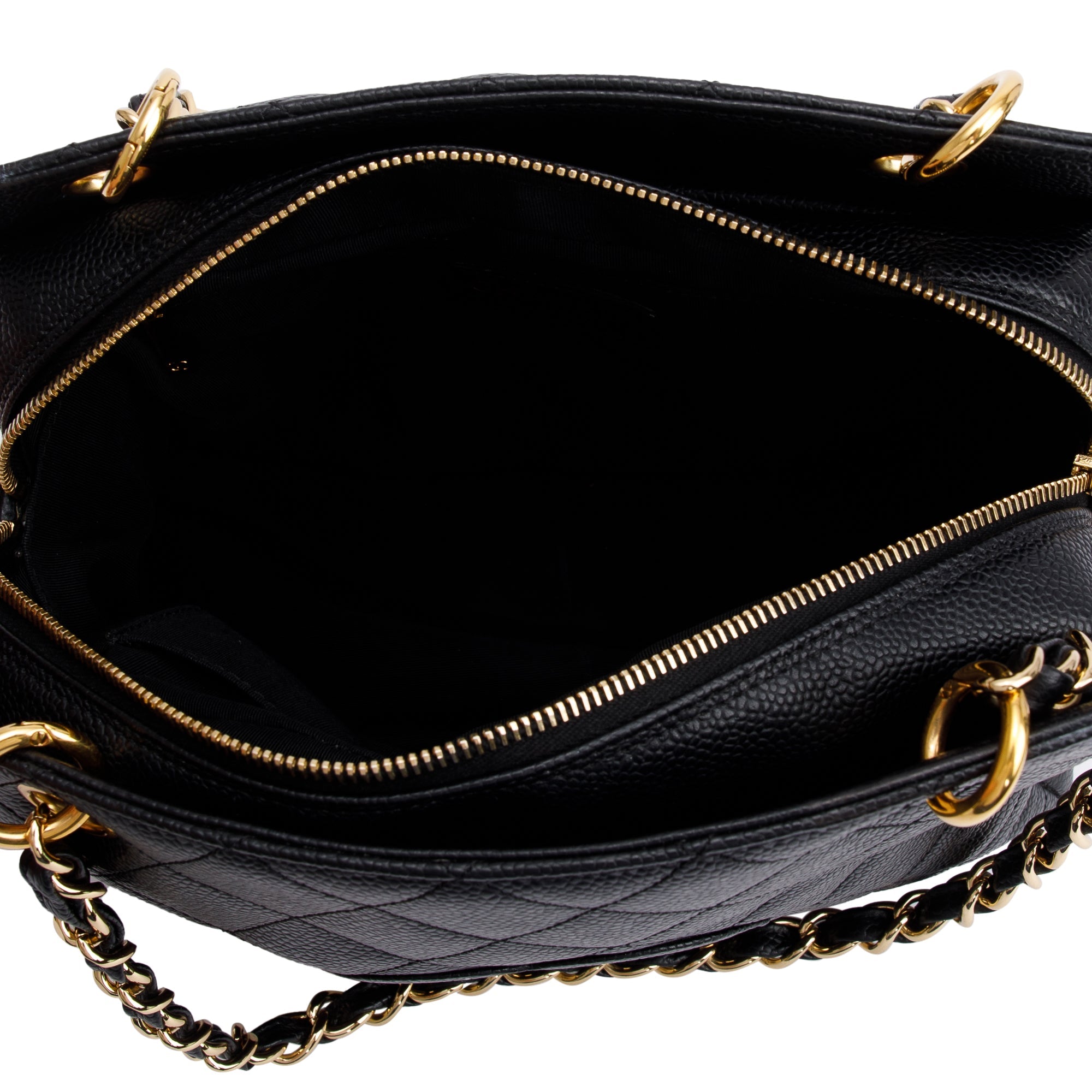 Chanel Black Caviar Leather Petite Timeless Tote w/ Box & Authenticity Card