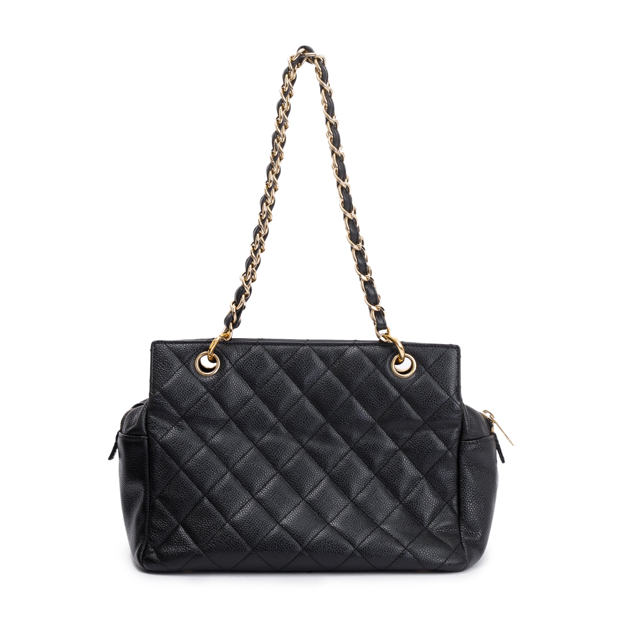 Chanel Black Caviar Quilted Leather Petit Timeless Tote