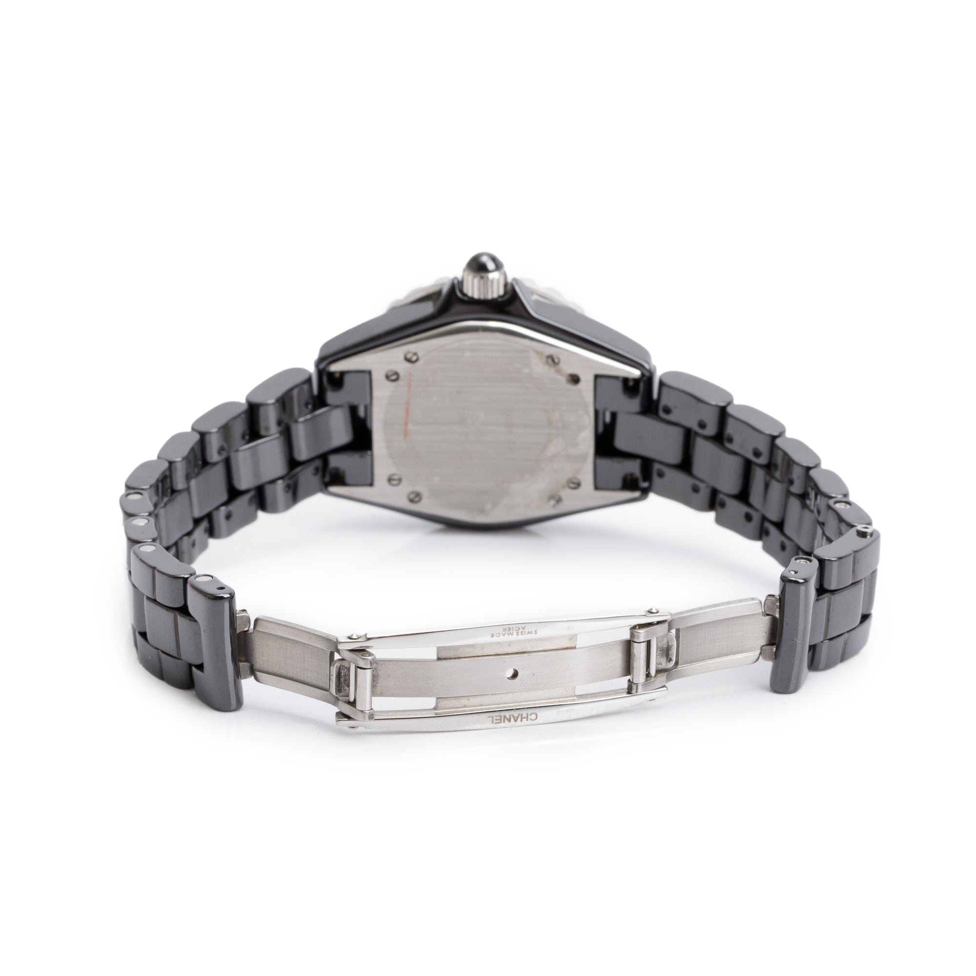 Chanel Black Ceramic 33 MM J12 Quartz Watch H0682