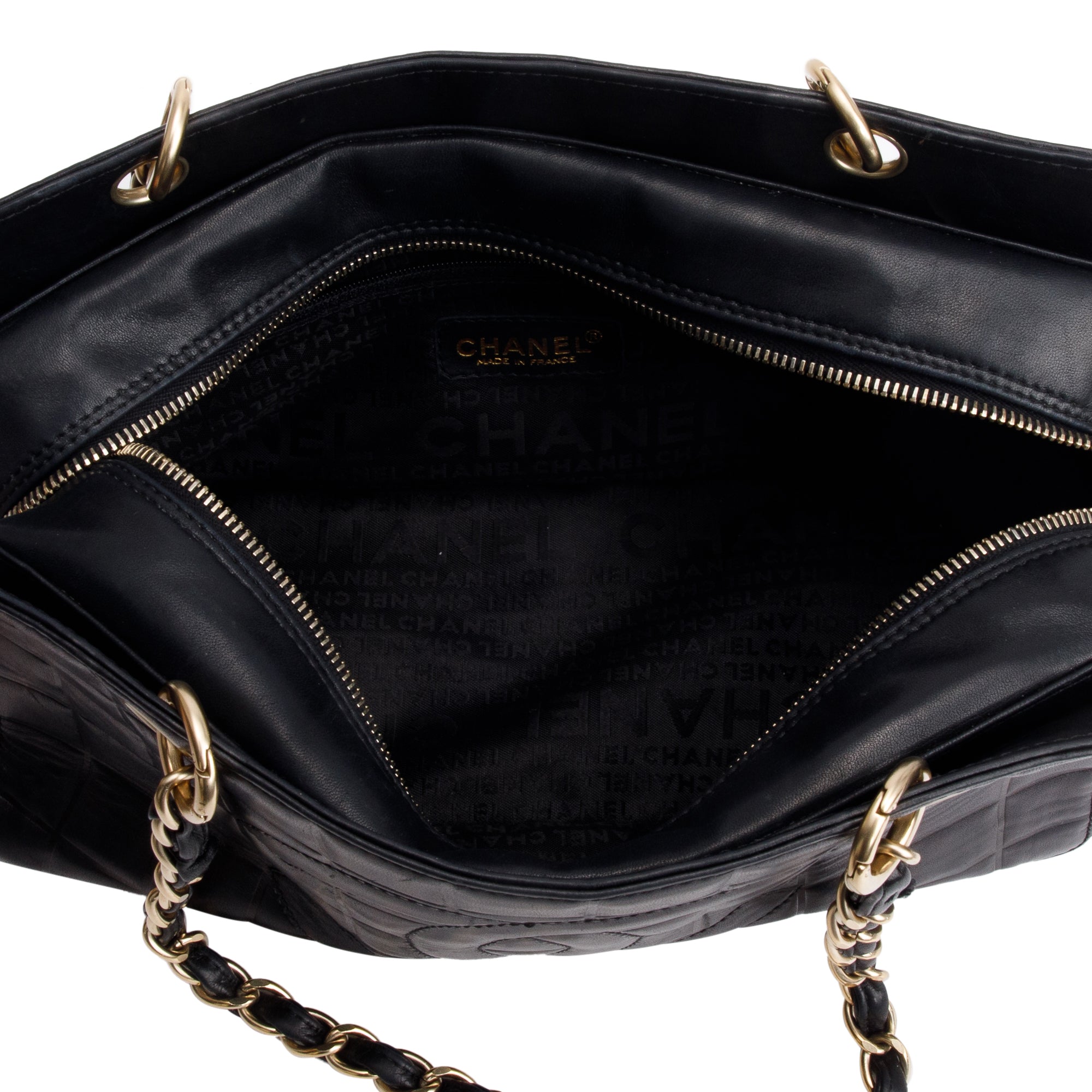 Chanel Black Chocolate Bar Quilted Leather Petit Timeless Tote w/ Box & Authenticity Card