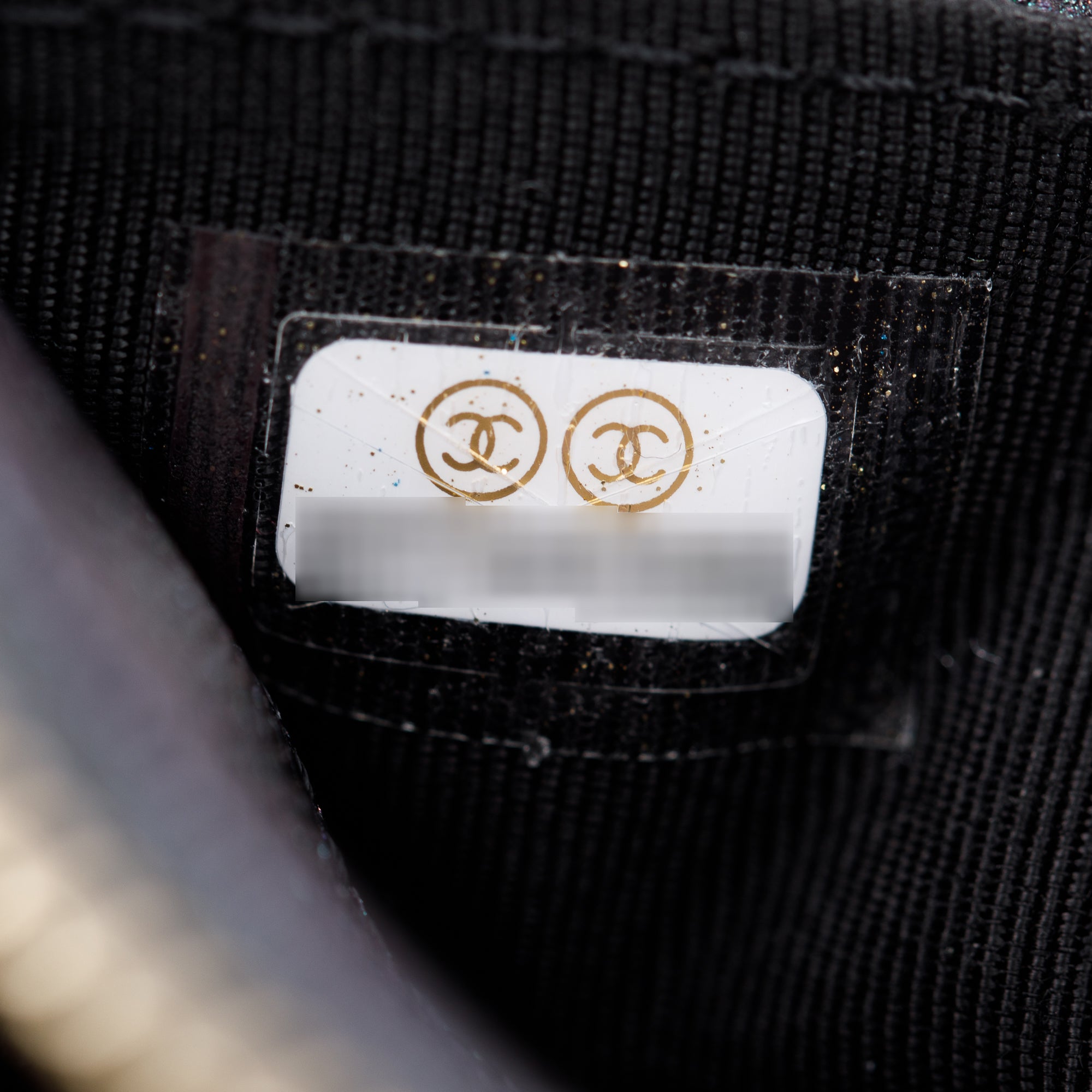 Chanel Black Iridescent Caviar Leather Classic Pouch with Handle w/ Box & Authenticity Card