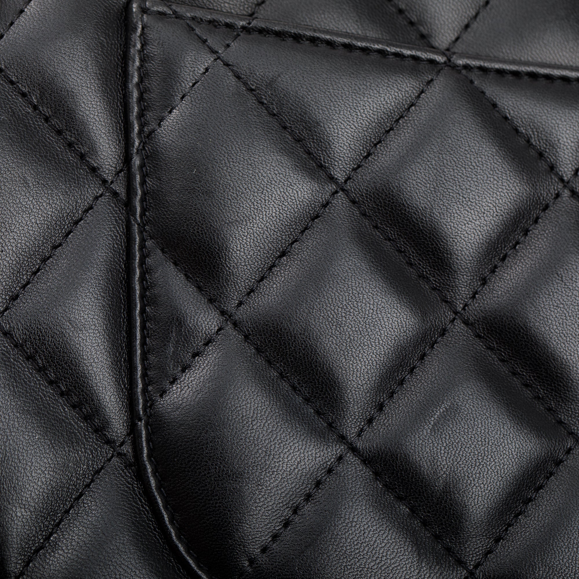 Chanel Black Lambskin Classic Jumbo Double Flap Bag w/ Box & Authenticity Card