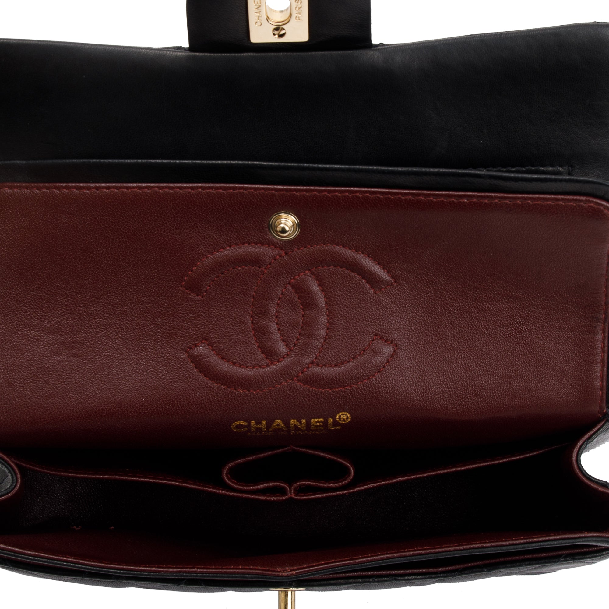 Chanel Black Lambskin Classic Small Double Flap Bag