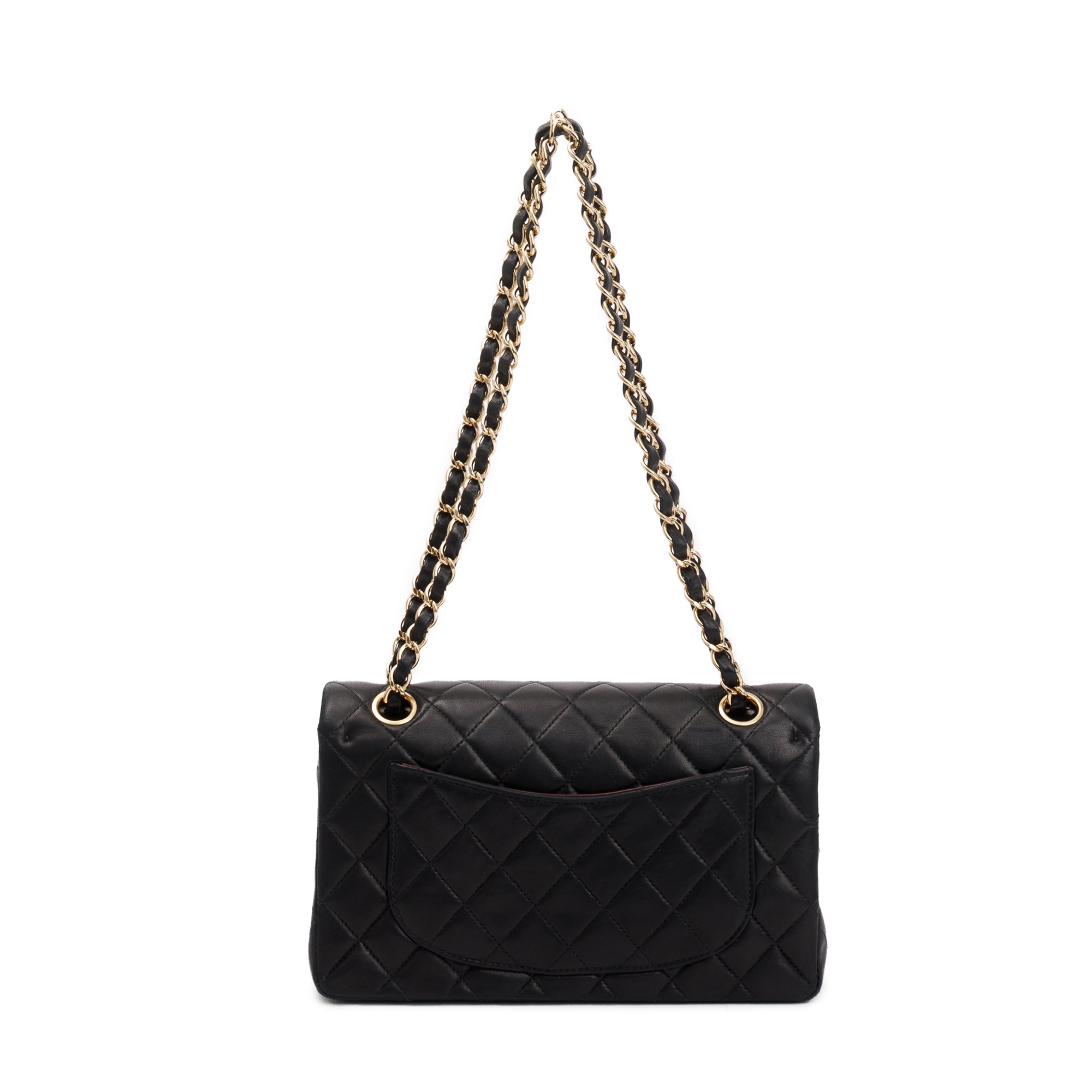 Chanel Black Lambskin Classic Small Double Flap Bag
