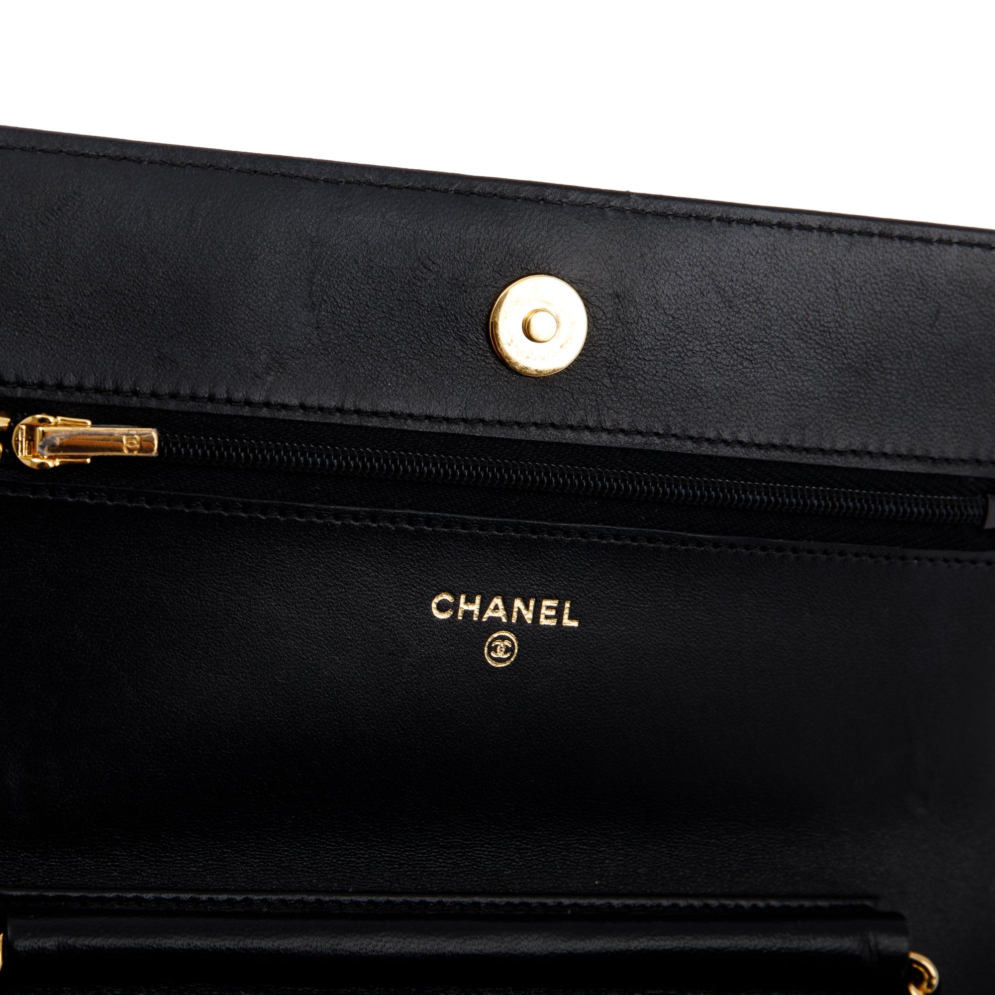 Chanel Black Lambskin Classic Wallet on Chain w/ Box & Authenticity Card