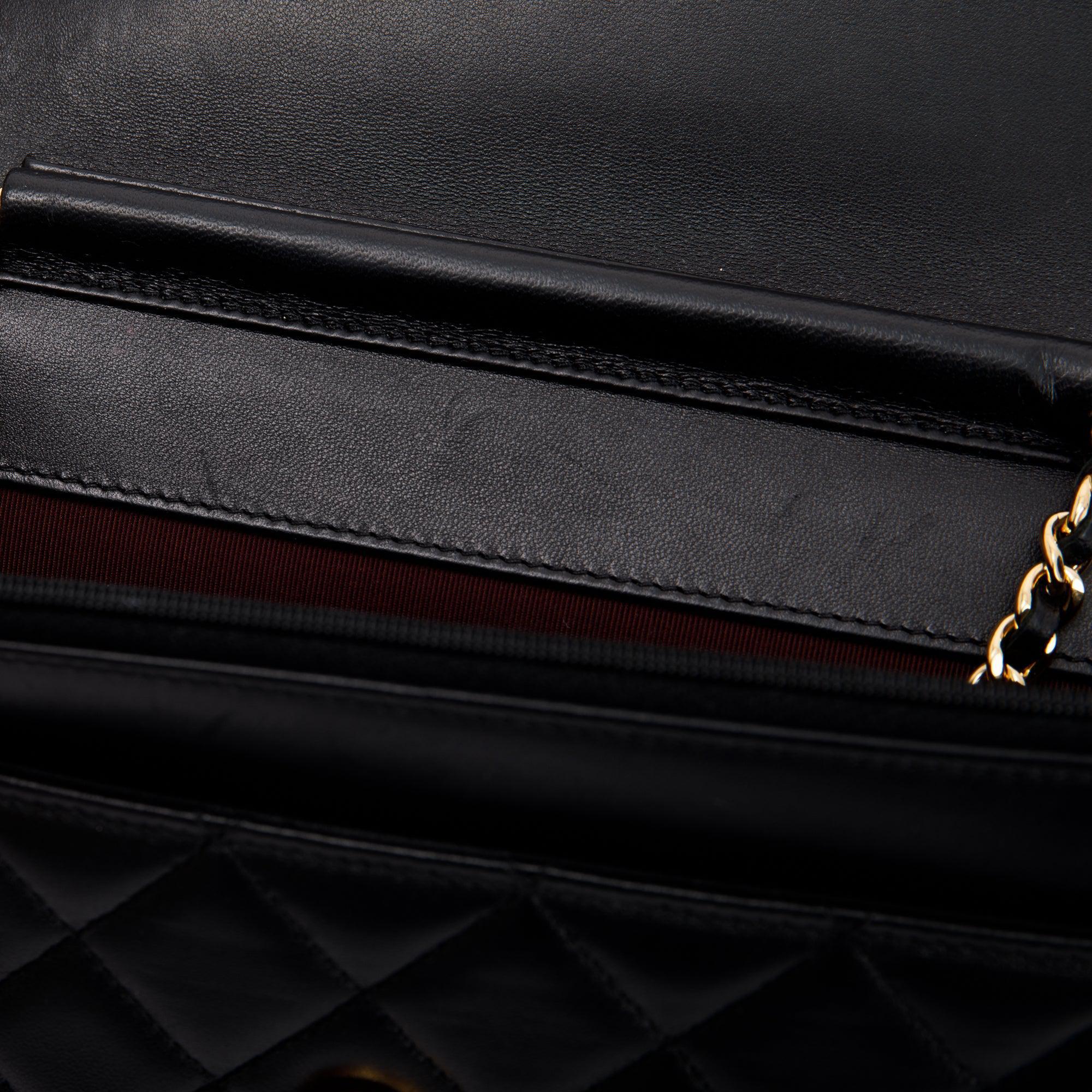 Chanel Black Lambskin Classic Wallet on Chain w/ Box & Authenticity Card