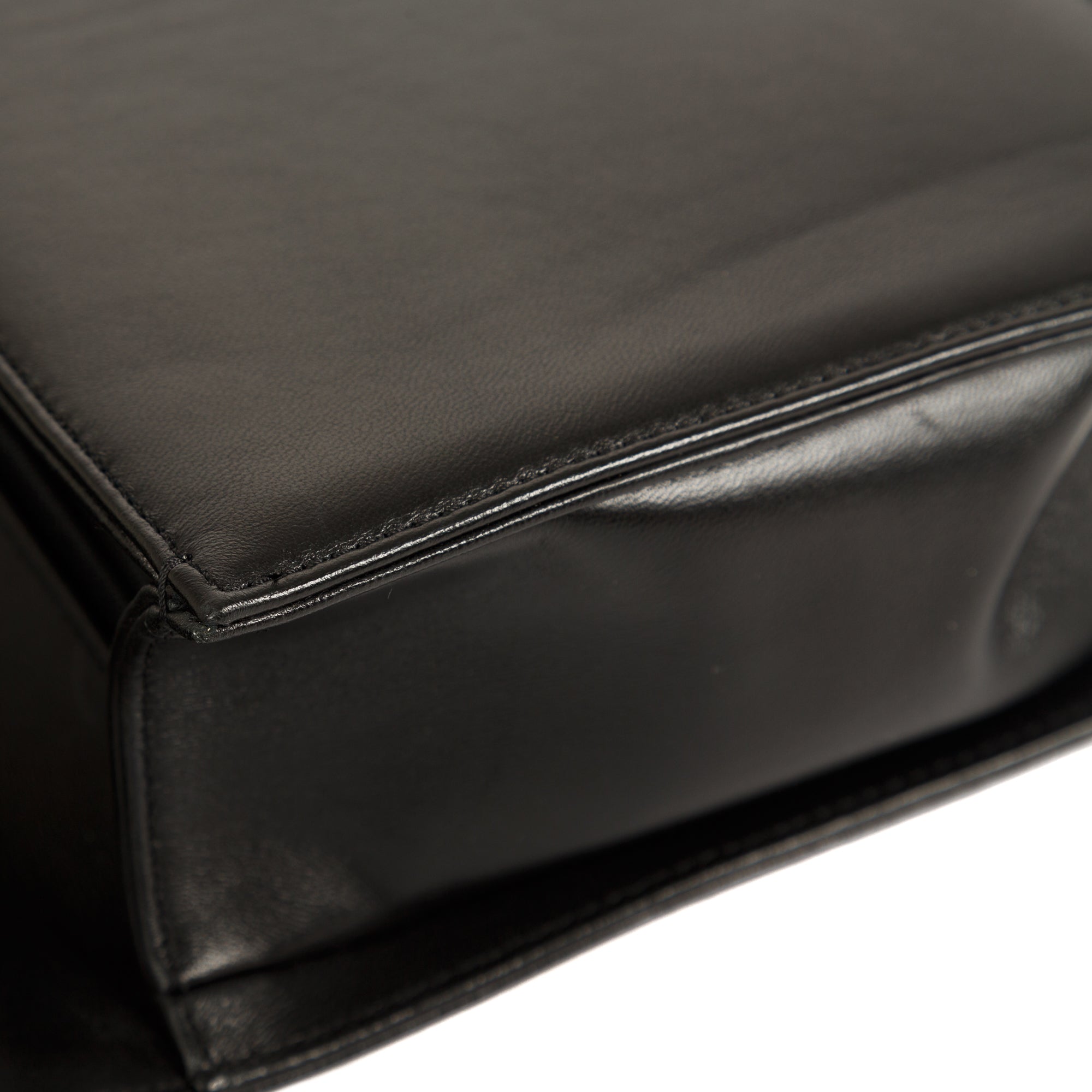 Chanel Black Lambskin Large Boy Bag w/ Authenticity Card