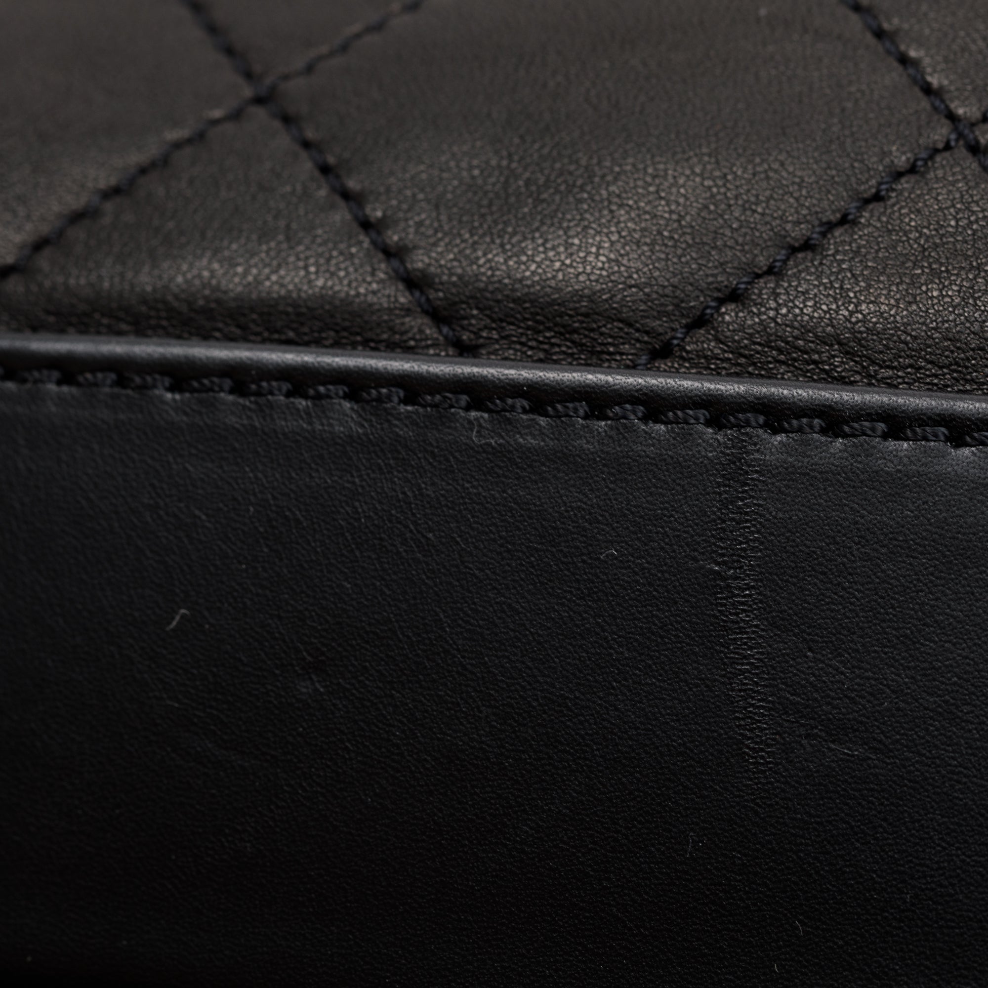 Chanel Black Lambskin Leather CC Soft Charm Tote