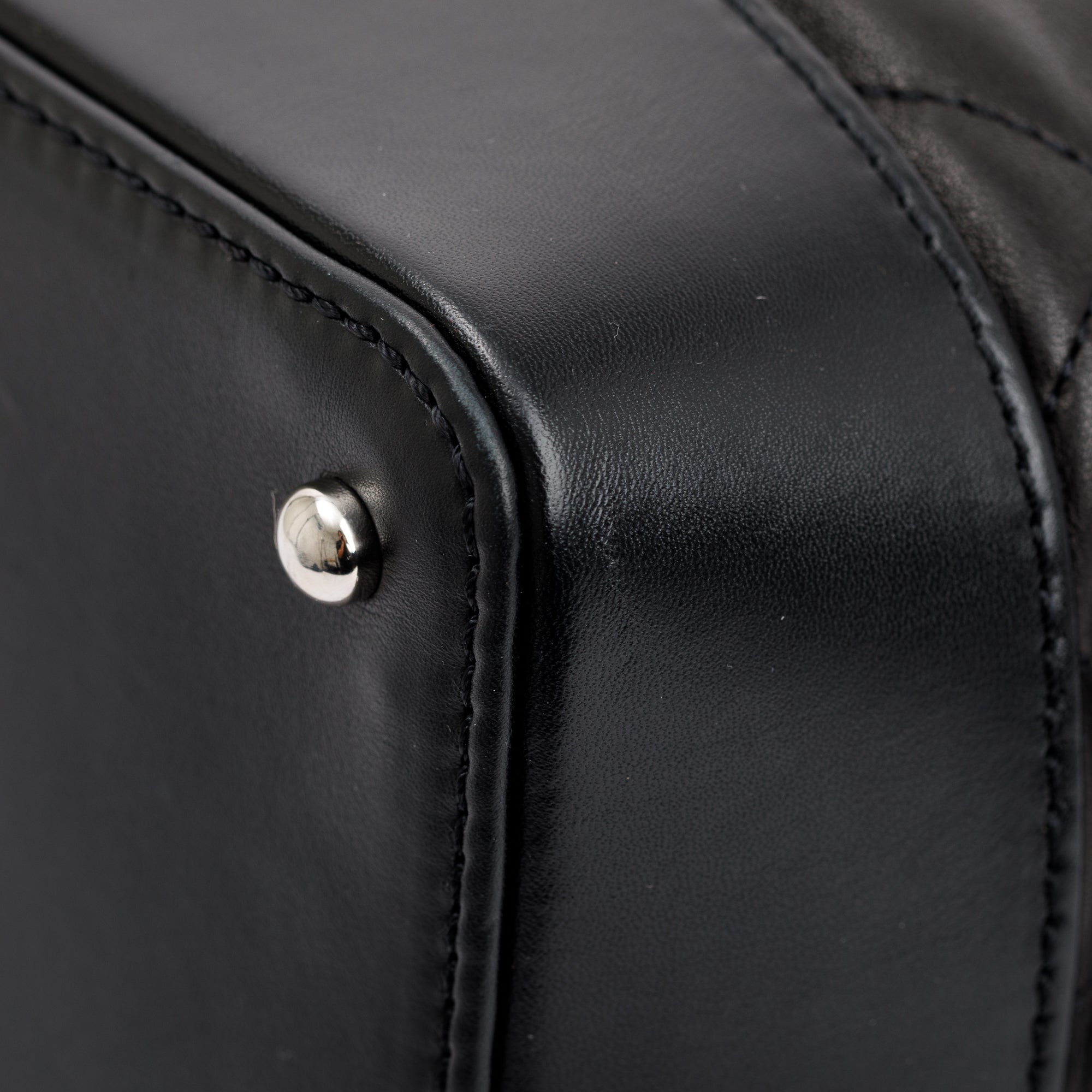 Chanel Black Lambskin Leather CC Soft Charm Tote