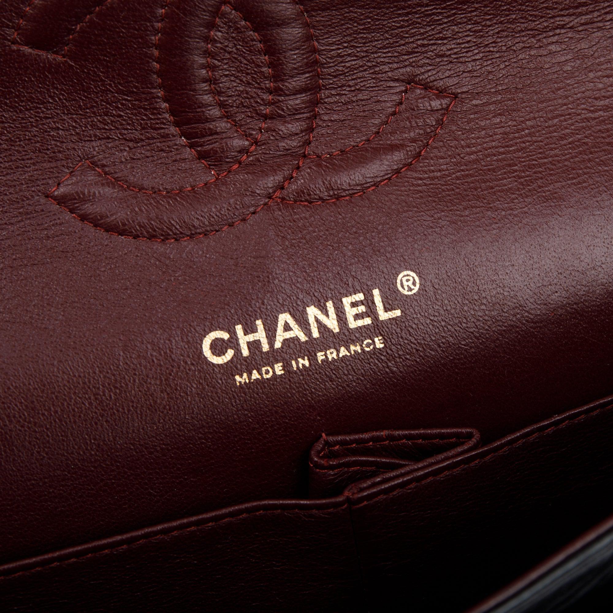 Chanel Black Lambskin Leather Classic Medium Double Flap Bag