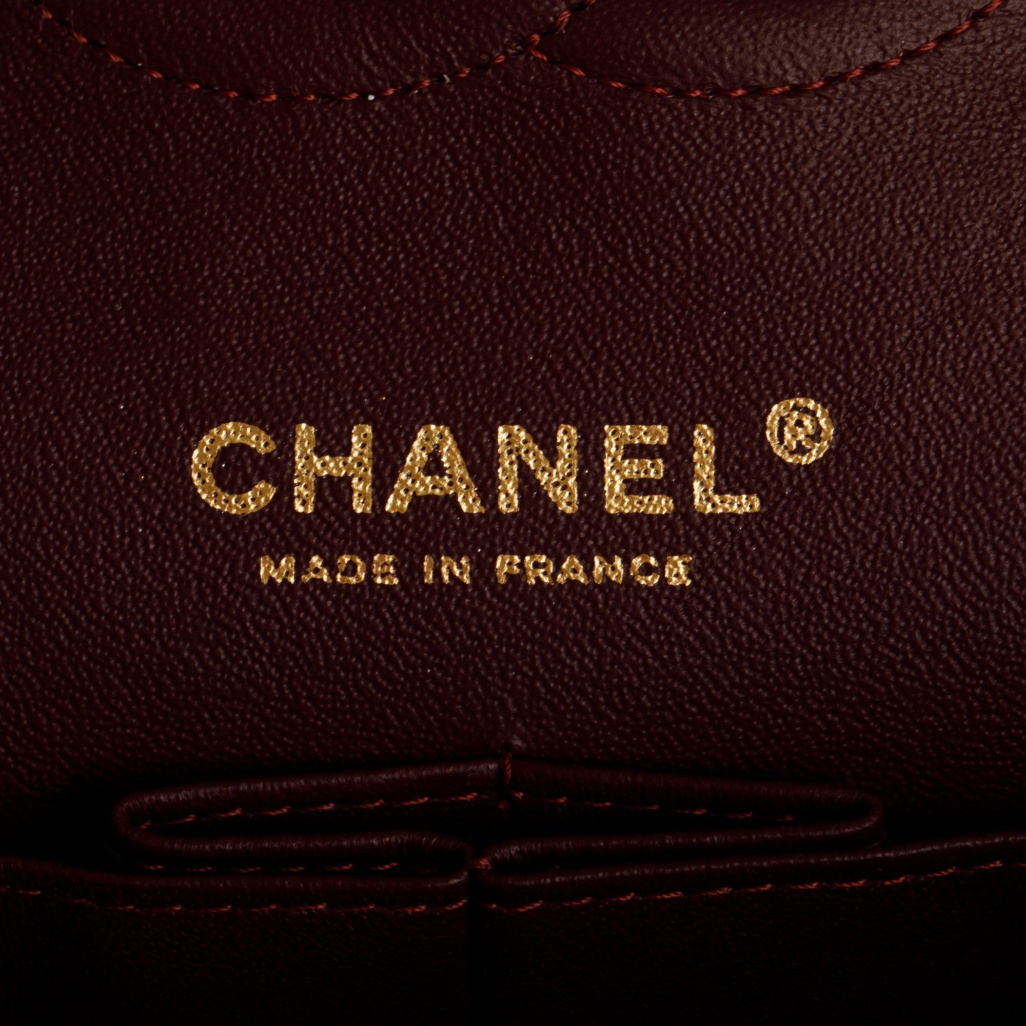 Chanel Black Lambskin Leather Classic Medium Double Flap Bag