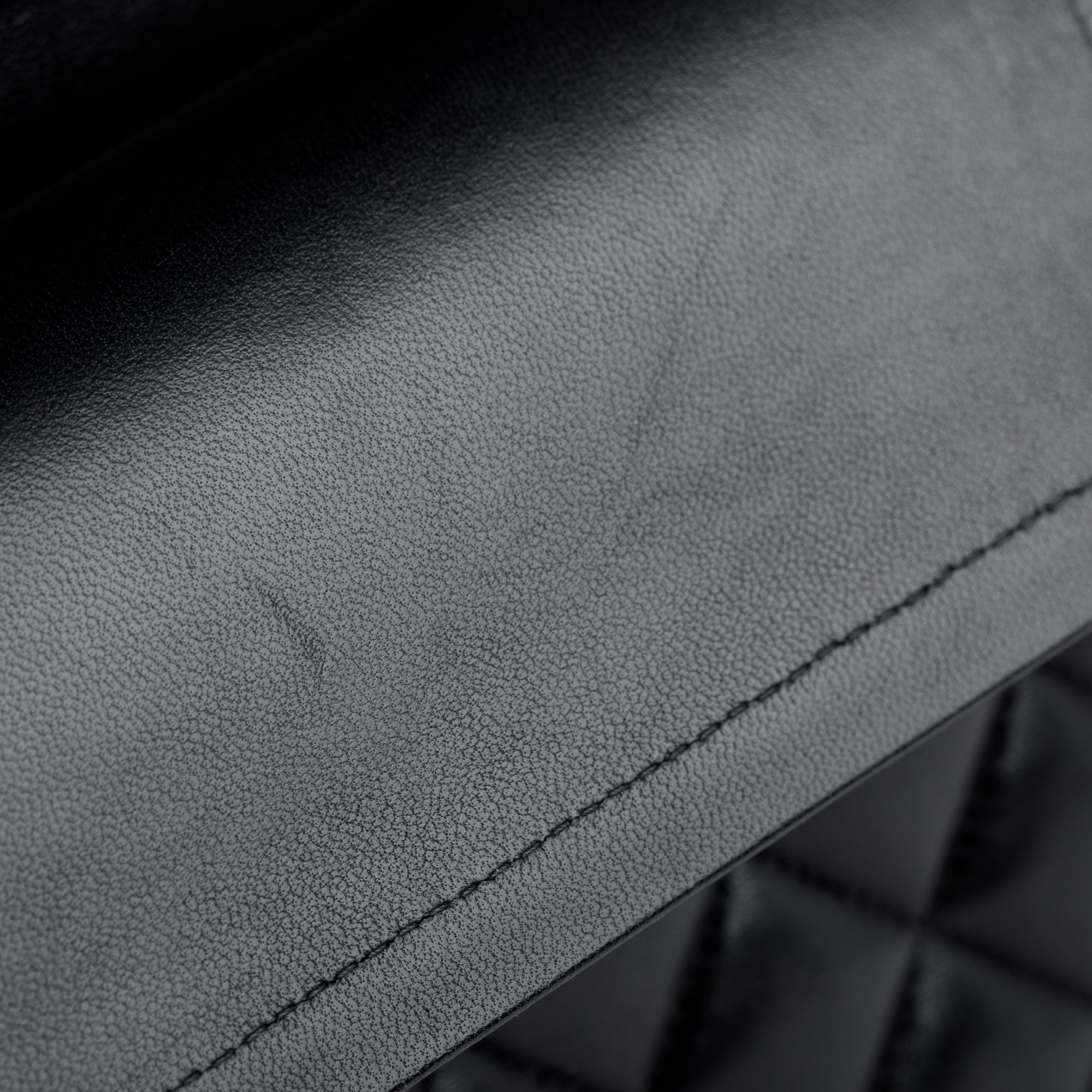 Chanel Black Lambskin Leather Classic Medium Double Flap Bag w/ Box & Authenticity Card