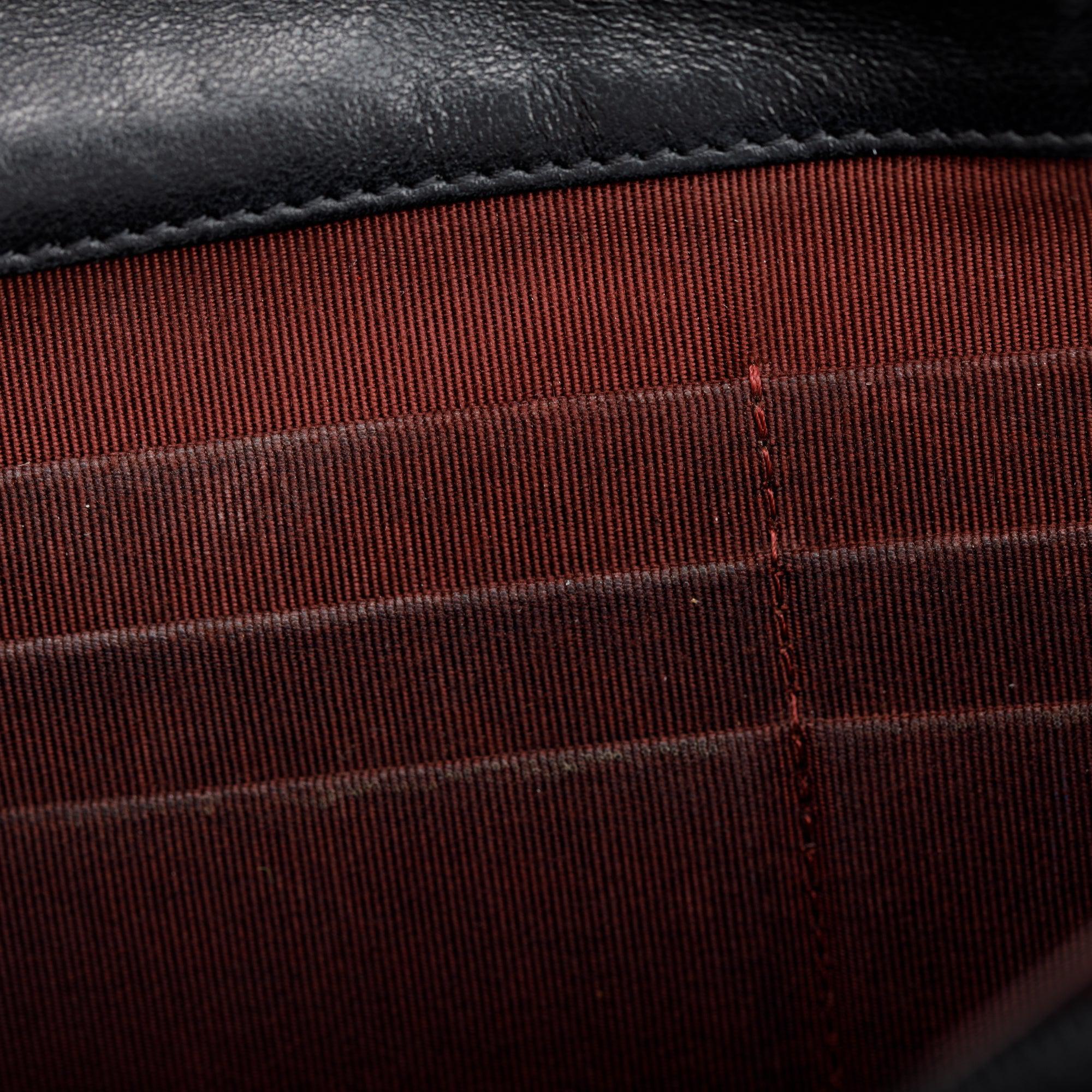 Chanel Black Lambskin Leather Classic Wallet on Chain w/ Box