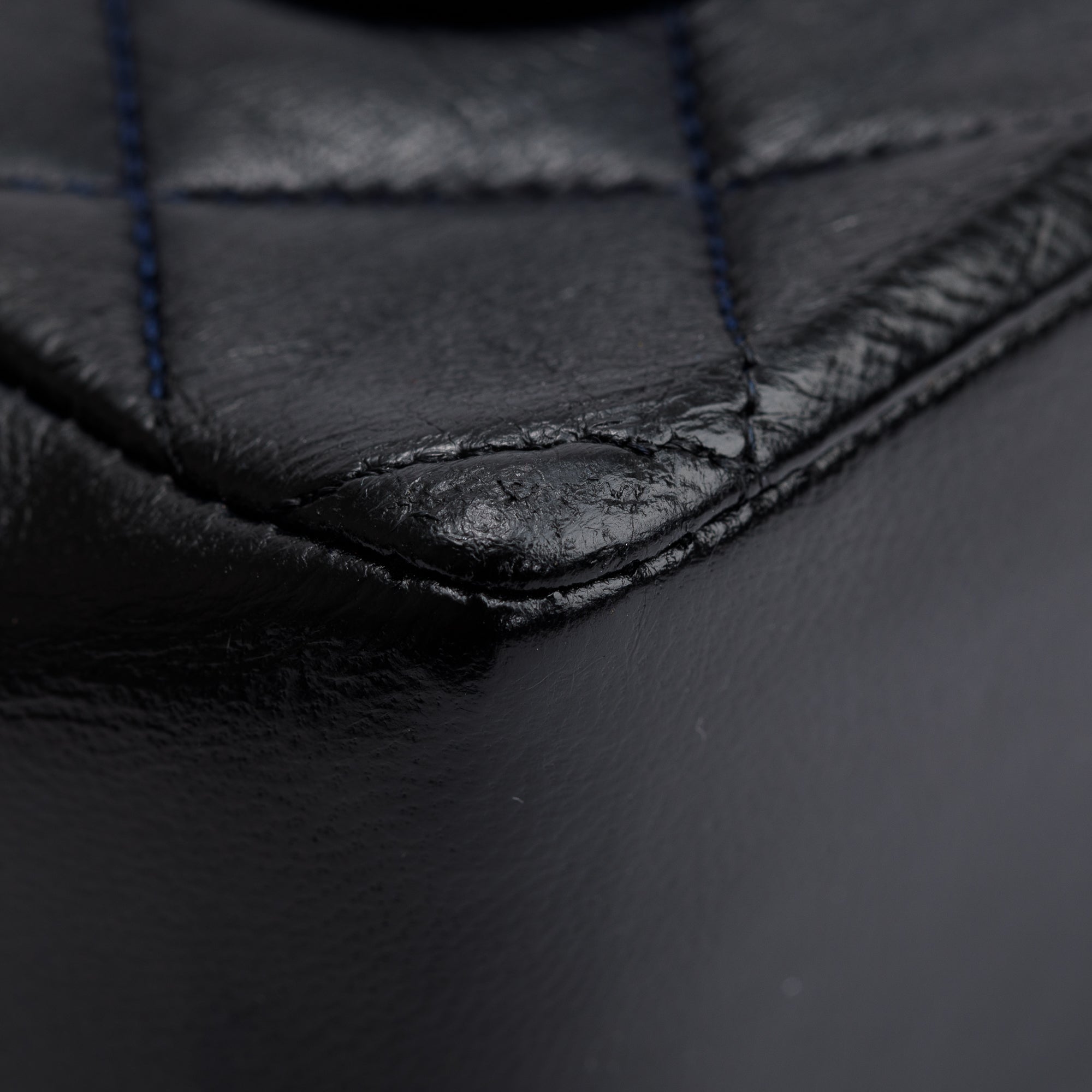 Chanel Black Lambskin Leather Integral Flap Bag with Pouch w/ Authenticity Card