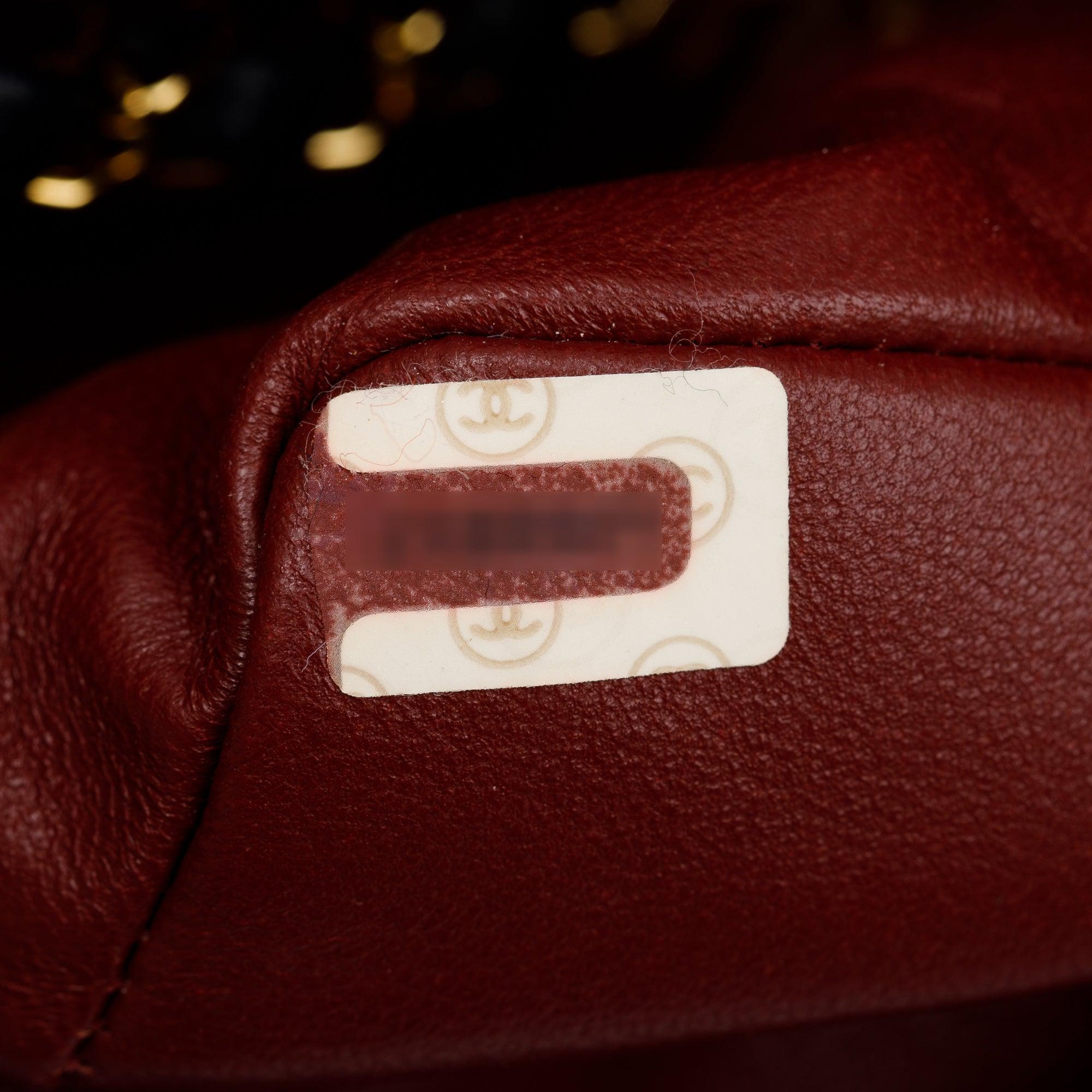 Chanel Black Lambskin Leather Integral Flap Bag with Pouch w/ Authenticity Card