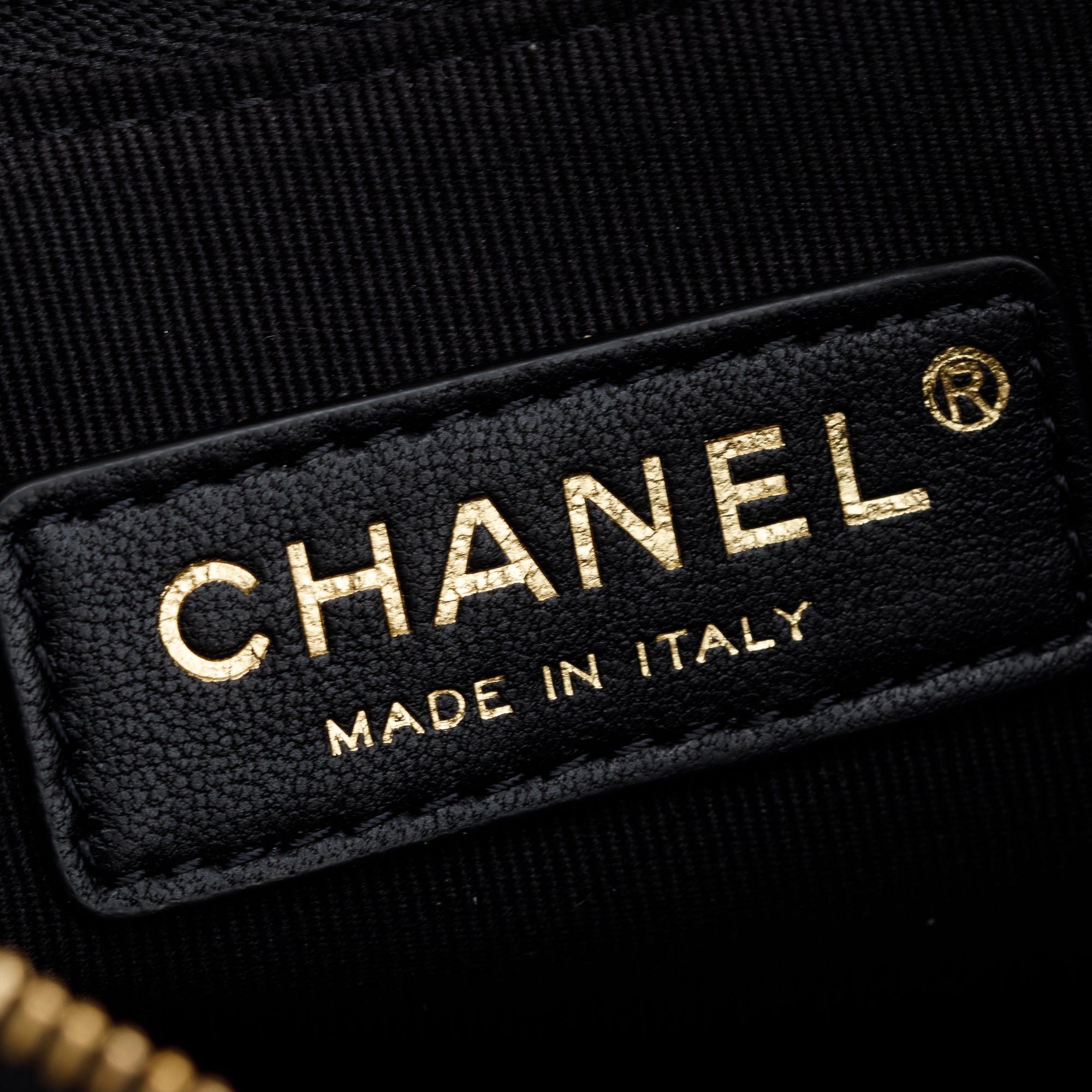 Chanel Black Lambskin Leather Small Chain Around Hobo Bag w/ Box