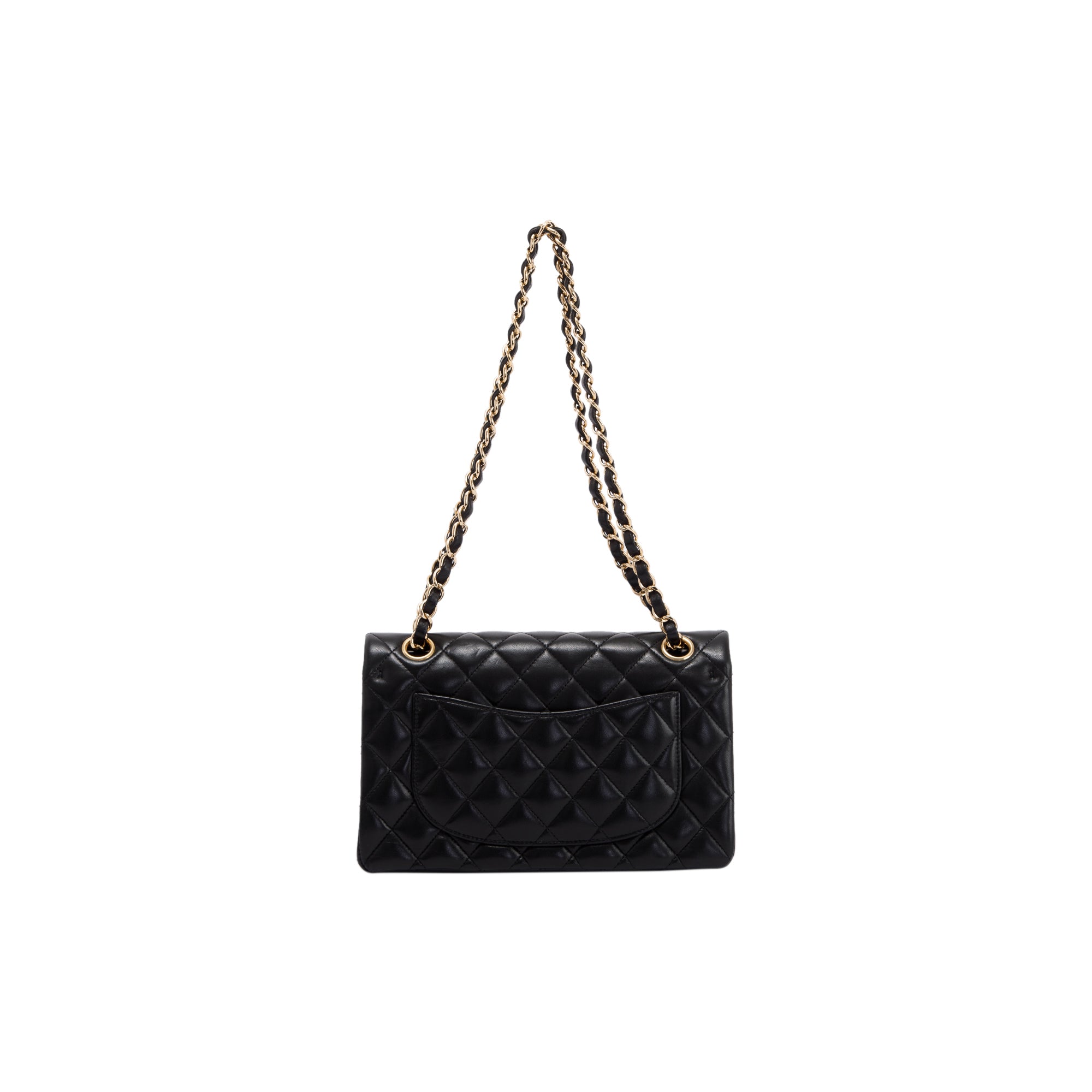 Chanel Black Lambskin Small Classic Double Flap Bag