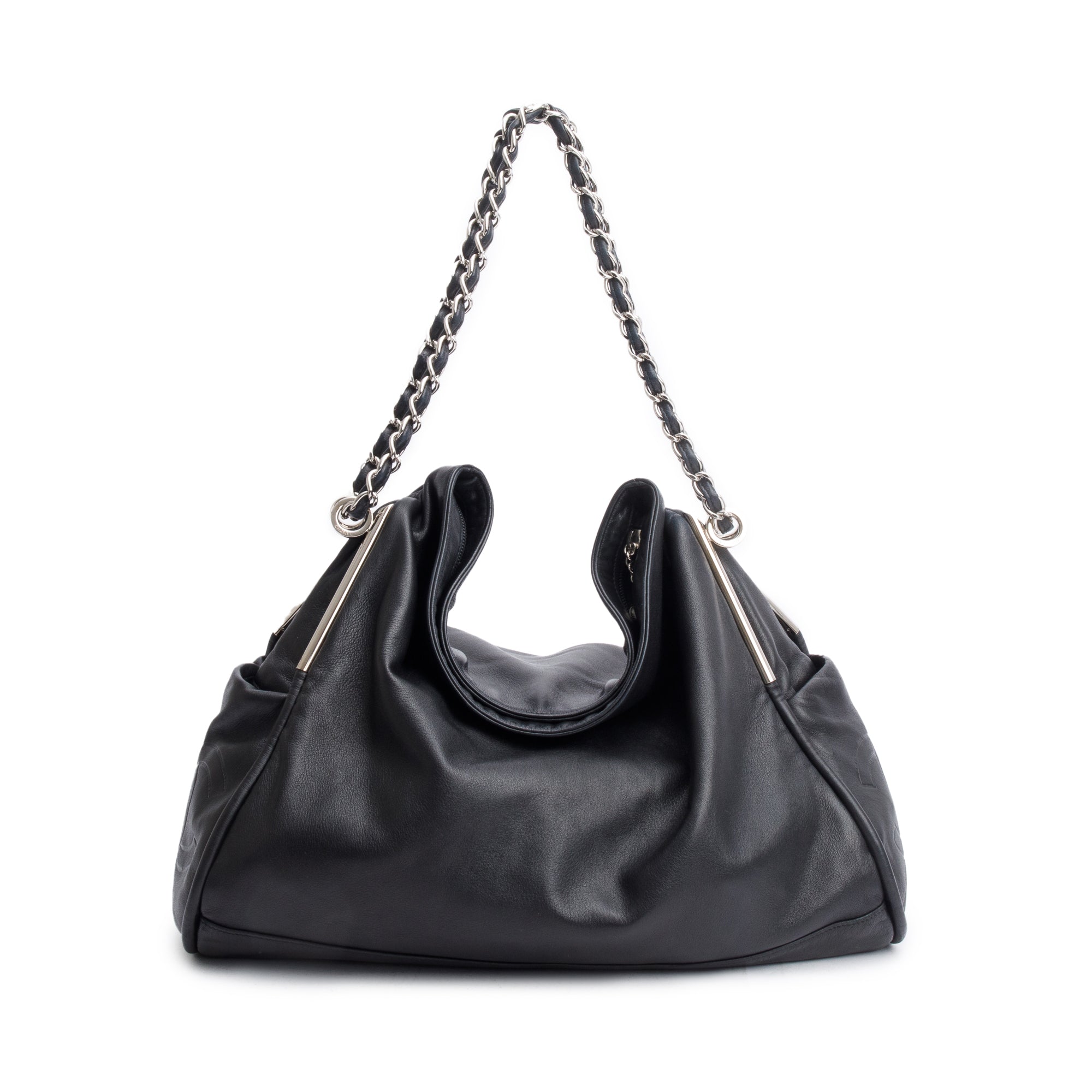 Chanel Black Leather Large Ultimate Soft Hobo Bag