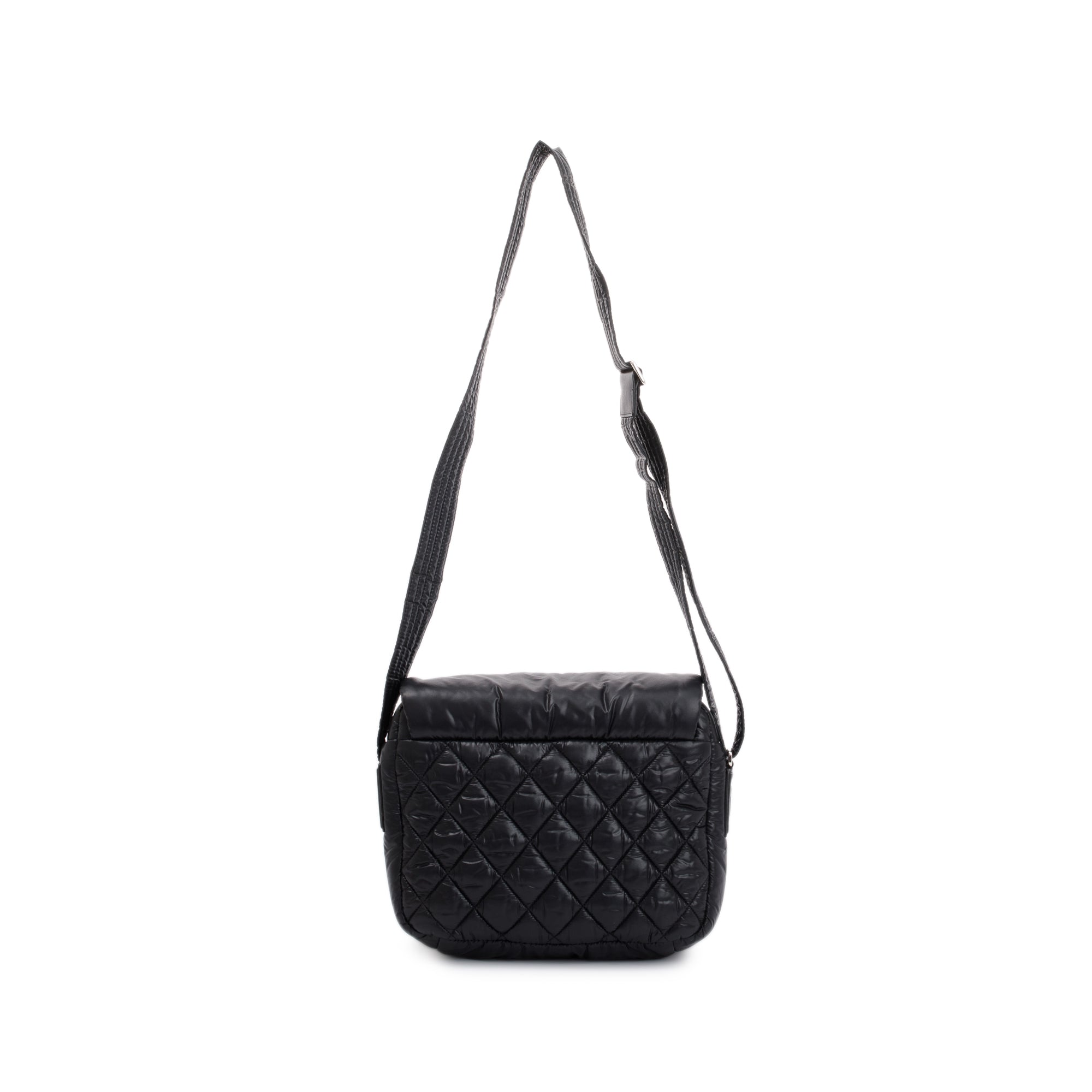 Chanel Black Nylon Quilted Medium Coco Cocoon Messenger Bag