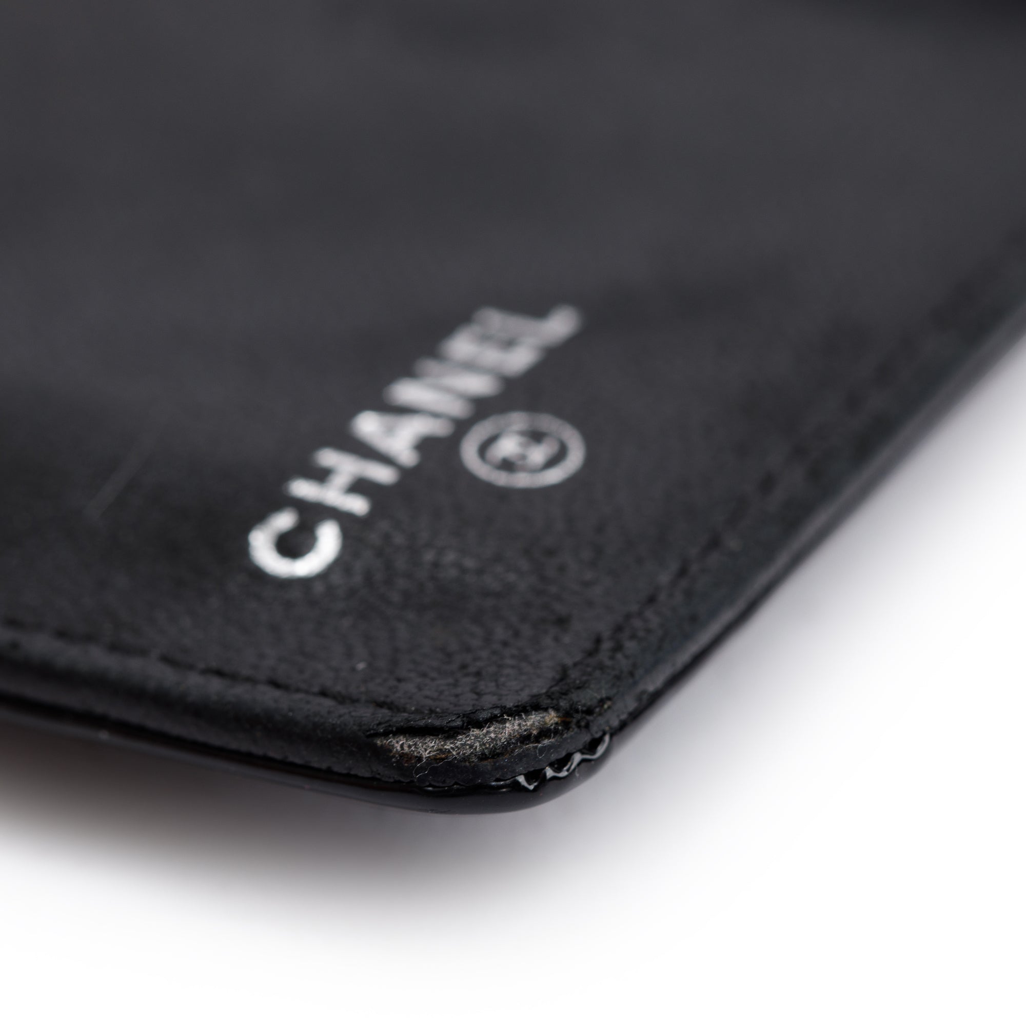 Chanel Black Patent Leather Lucky Symbols Bifold Wallet w/ Box & Authenticity Card