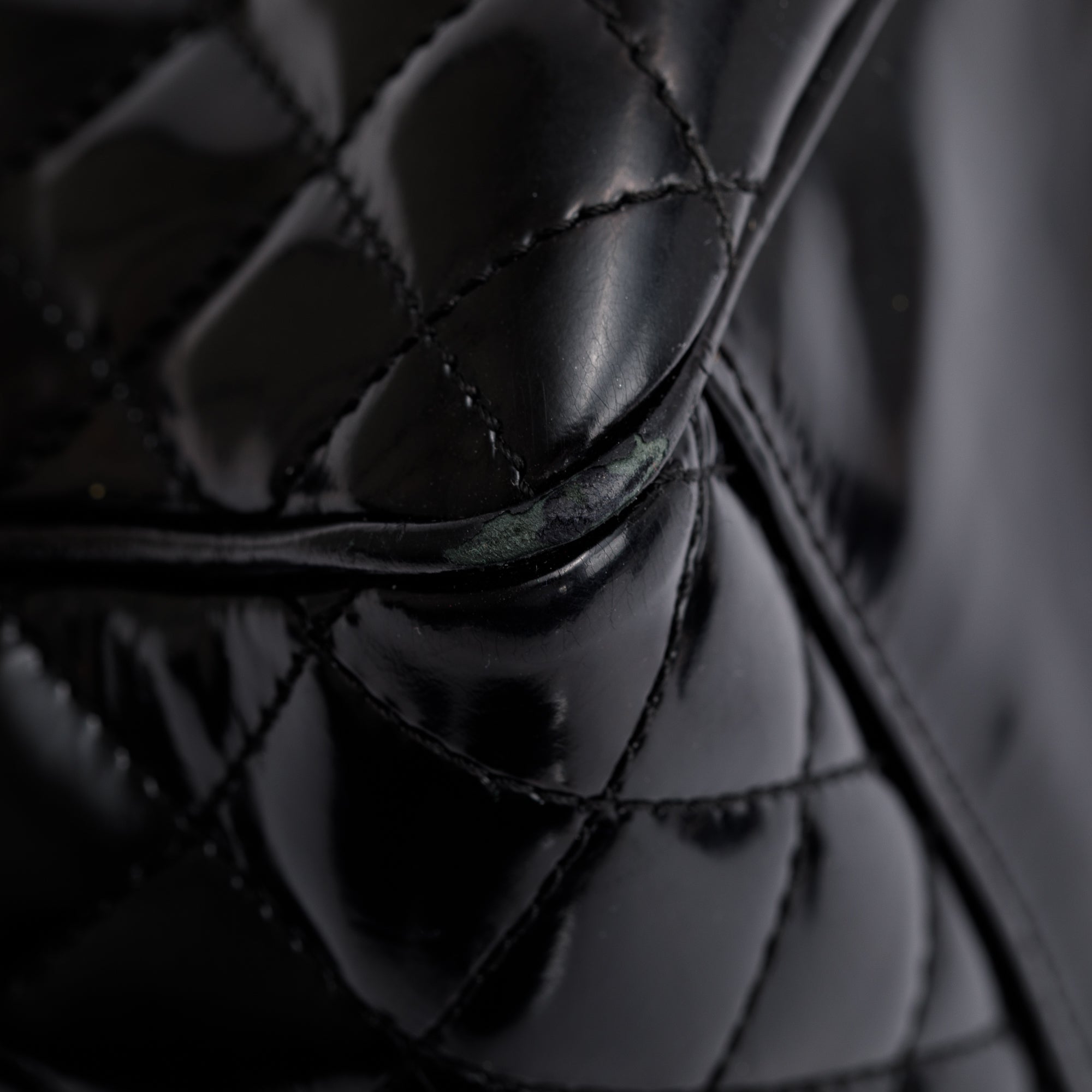 Chanel Black Patent Leather Mademoiselle Kelly Flap Bag