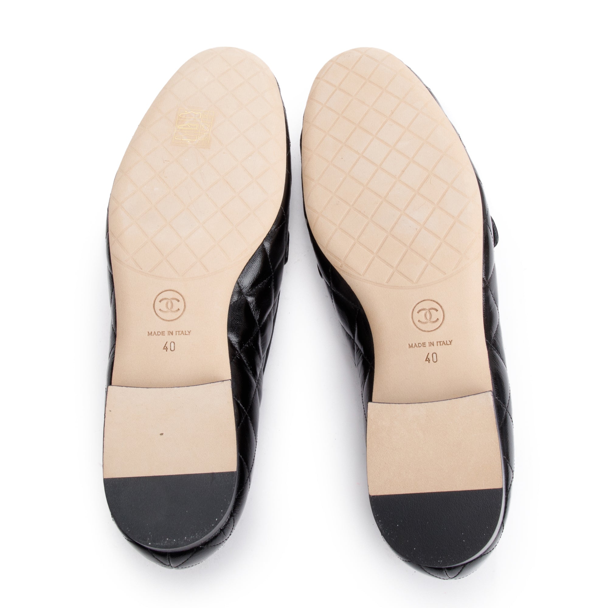 Chanel Black Quilted Calfskin Leather CC Logo Loafer, Size 40 w/ Box