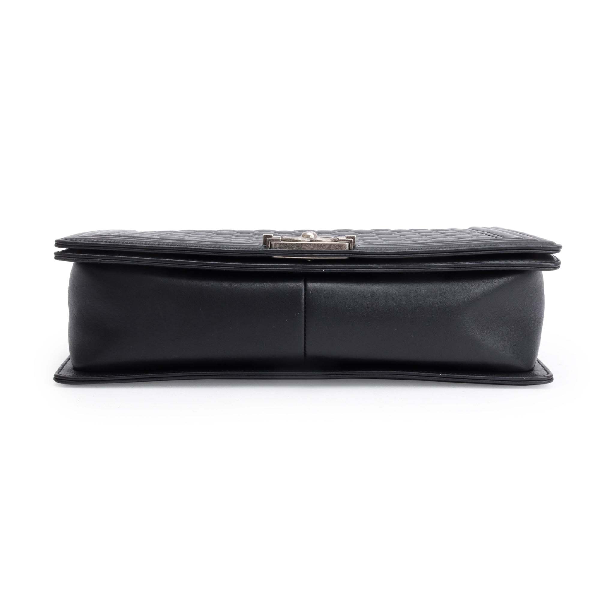 Chanel Black Quilted Calfskin Leather XL Boy Bag w/ Authenticity Card