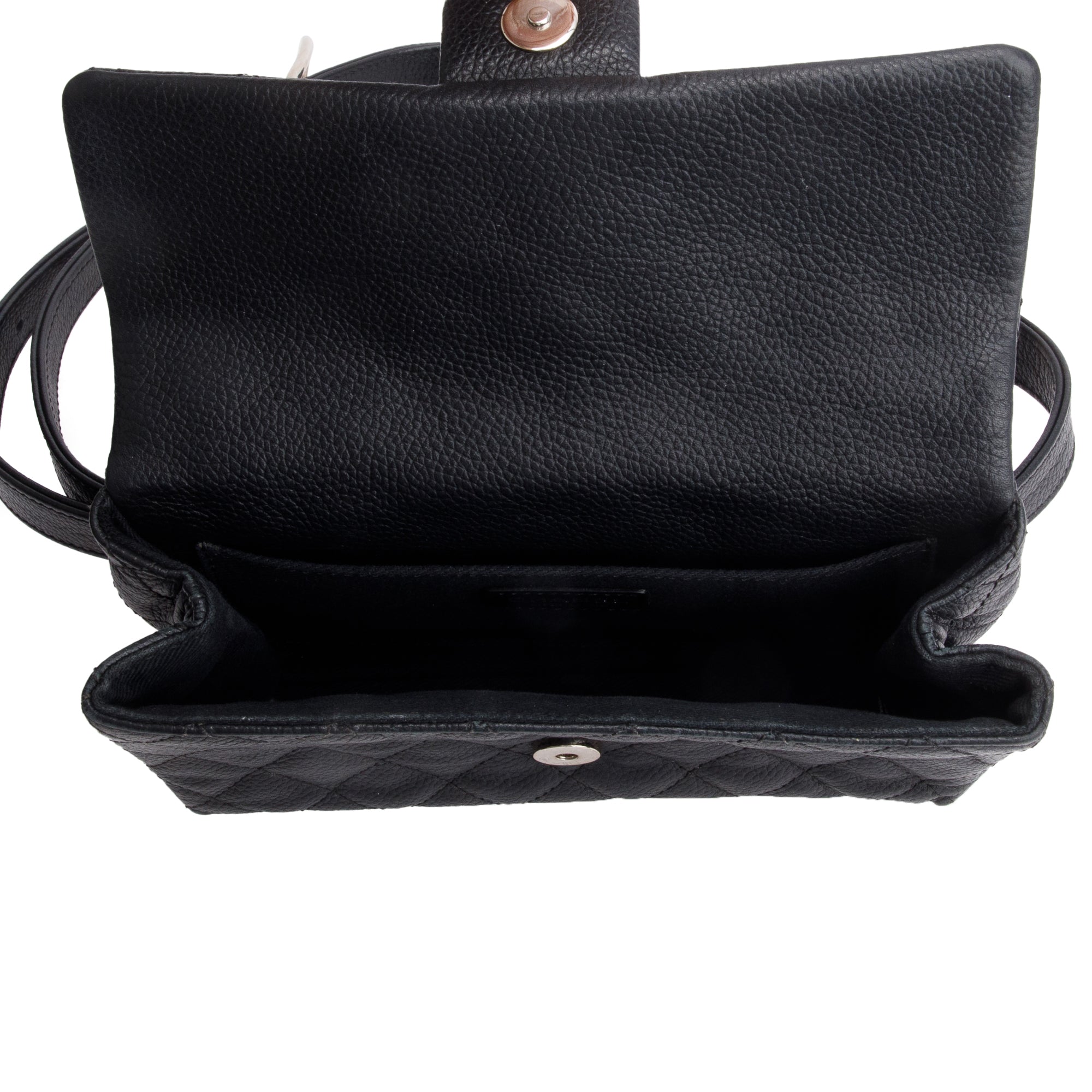 Chanel Black Quilted Caviar Leather 2.55 Reissue Flap Belt Bag w/ Authenticity Card