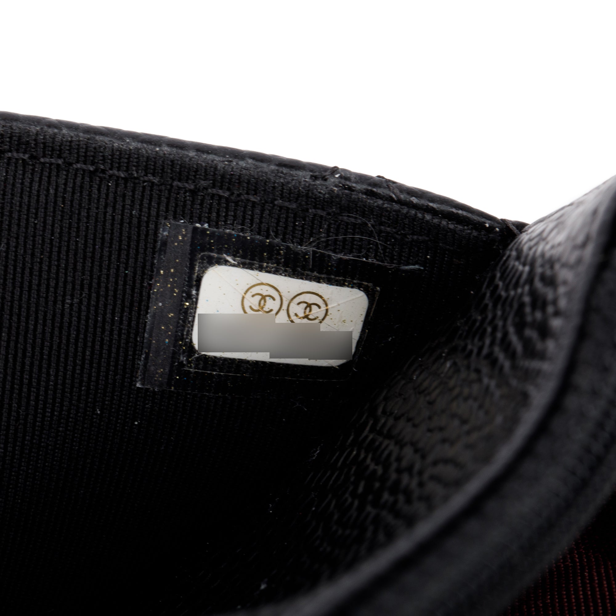 Chanel Black Quilted Caviar Leather Classic Wallet on Chain w/ Box