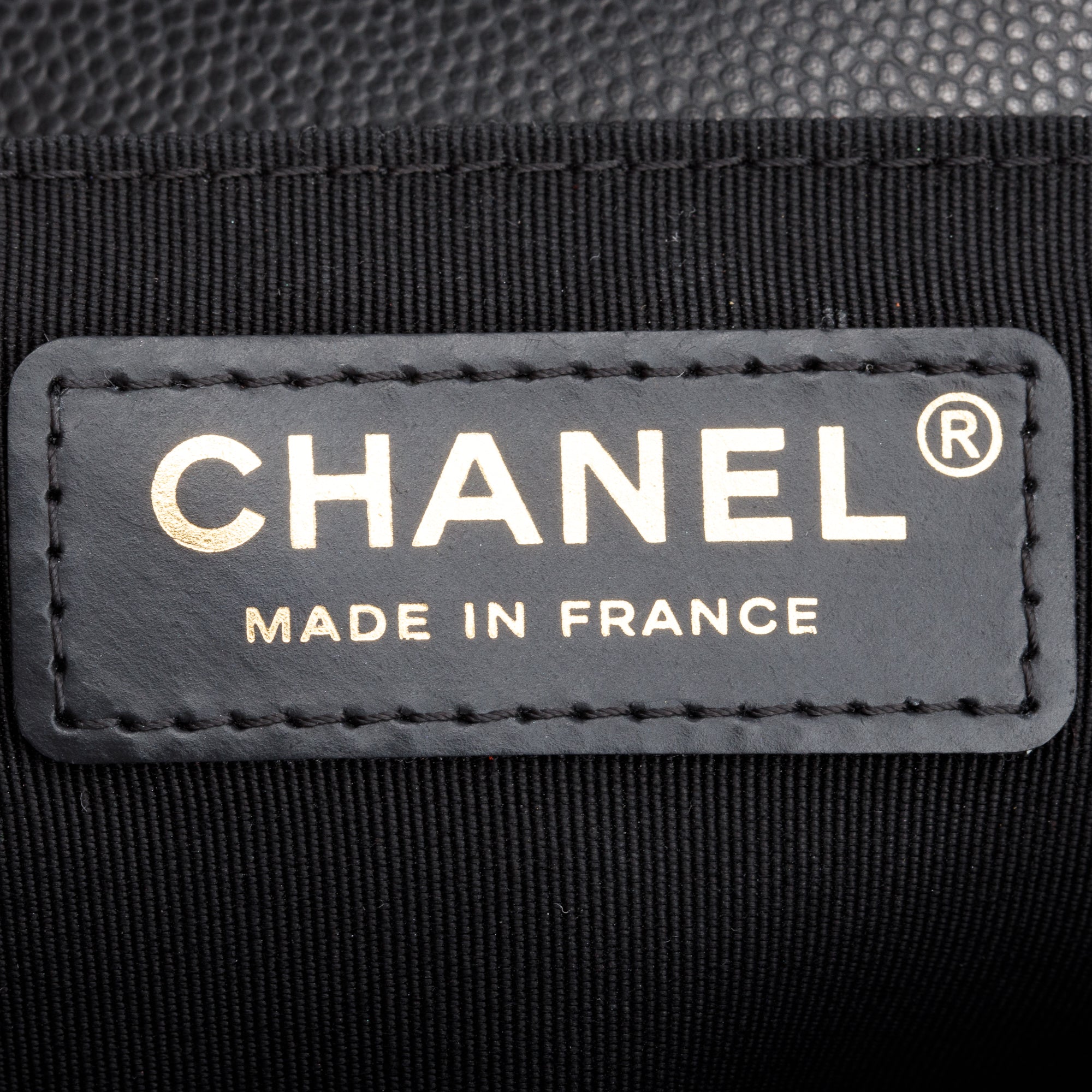 Chanel Black Quilted Caviar Leather Medium Boy Bag w/ Box