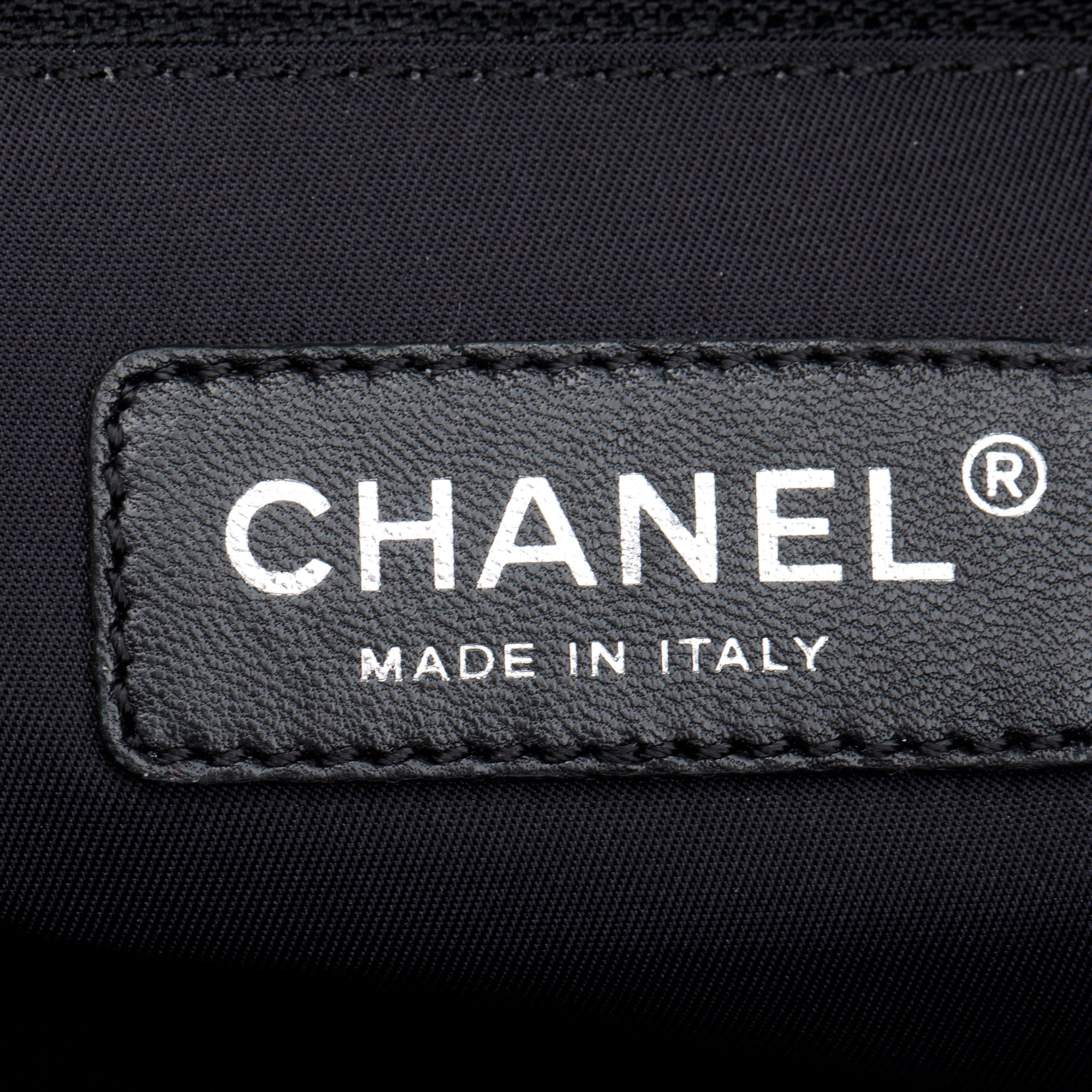Chanel Black Quilted Coated Canvas Large Paris Biarritz Tote w/ Pouch & Authenticity Card
