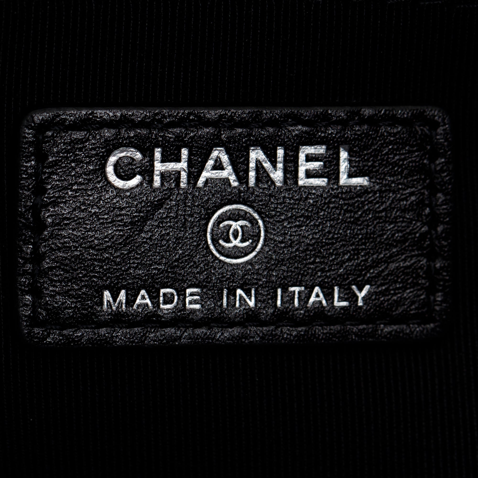 Chanel Black Quilted Holographic Patent Leather Envelope Clutch w/ Authenticity Card