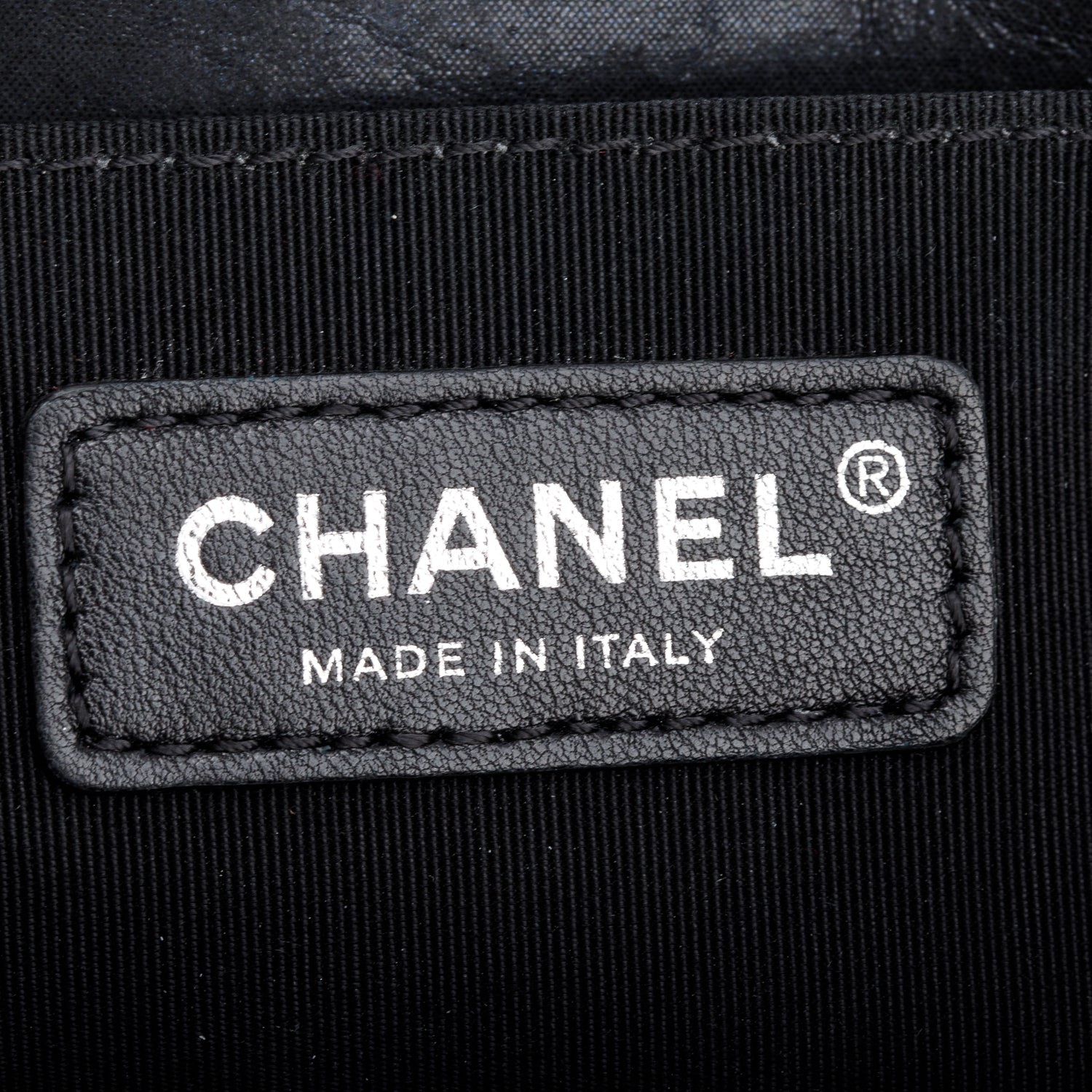 Chanel Black Quilted Iridescent Calfskin Leather Medium Beaded Double Stitch Boy Bag