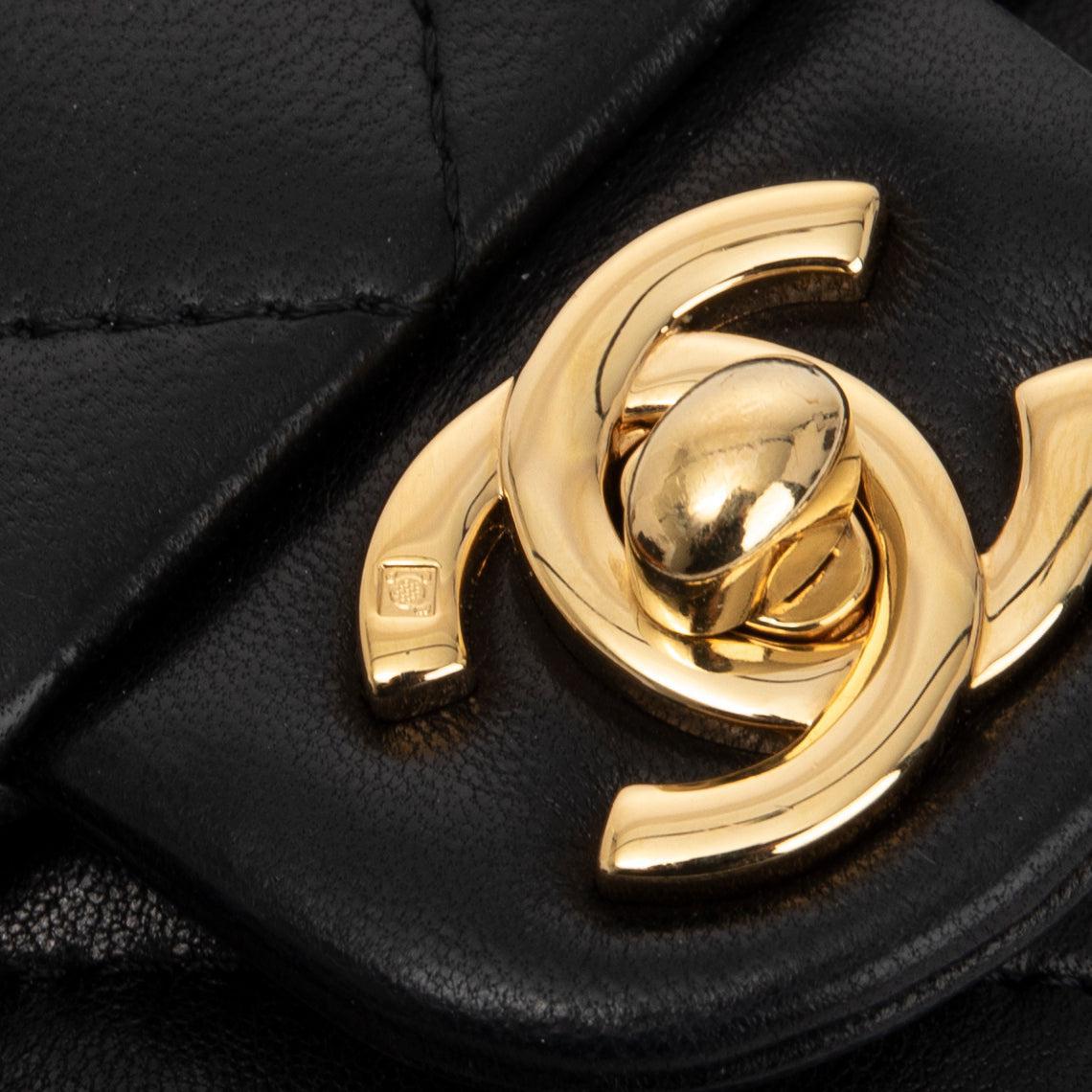 Chanel Black Quilted Lambskin Classic Flap Card Holder on Chain